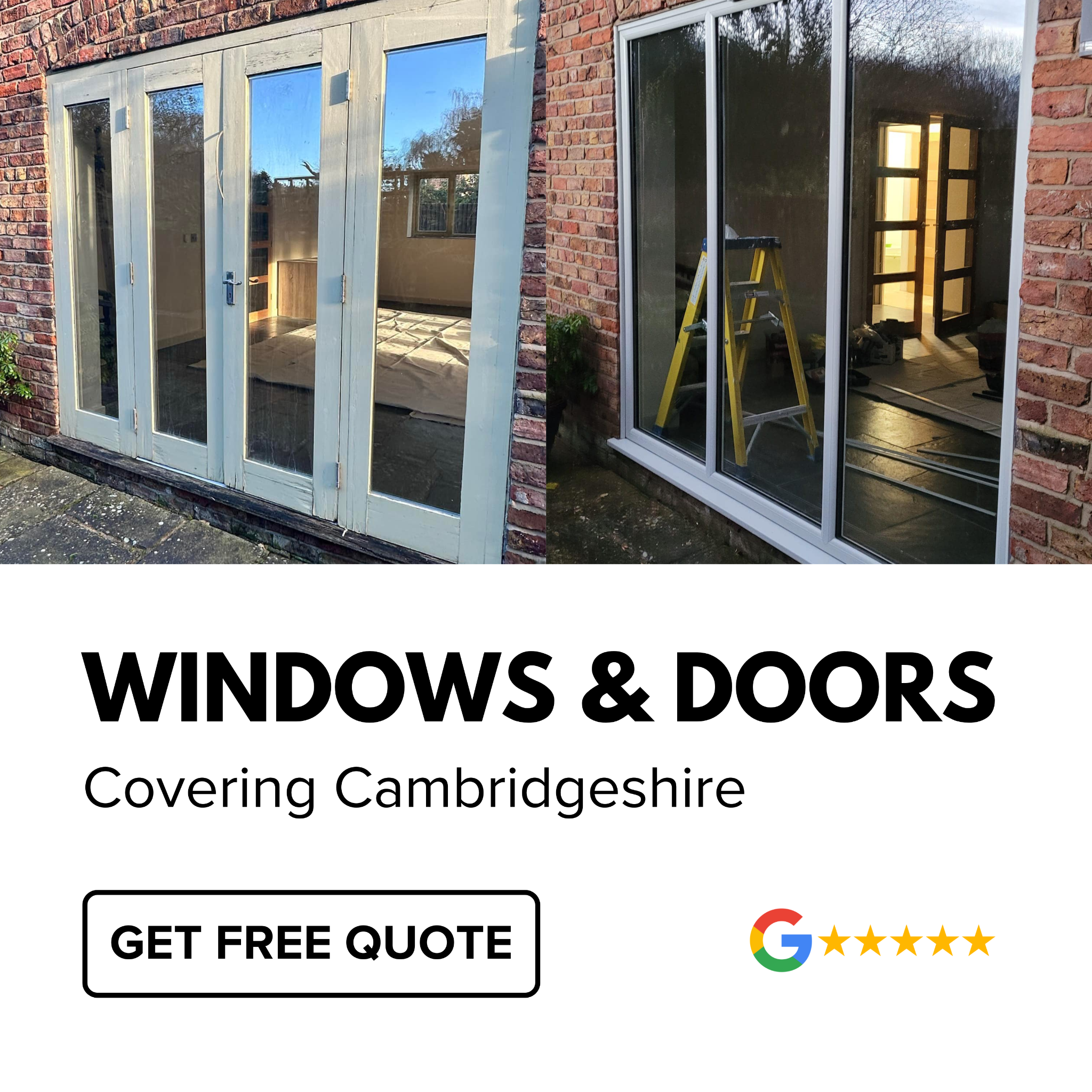 The Window & Door Business Ltd Facebook ad: Save on New Windows & Doors, 10% Off Today!