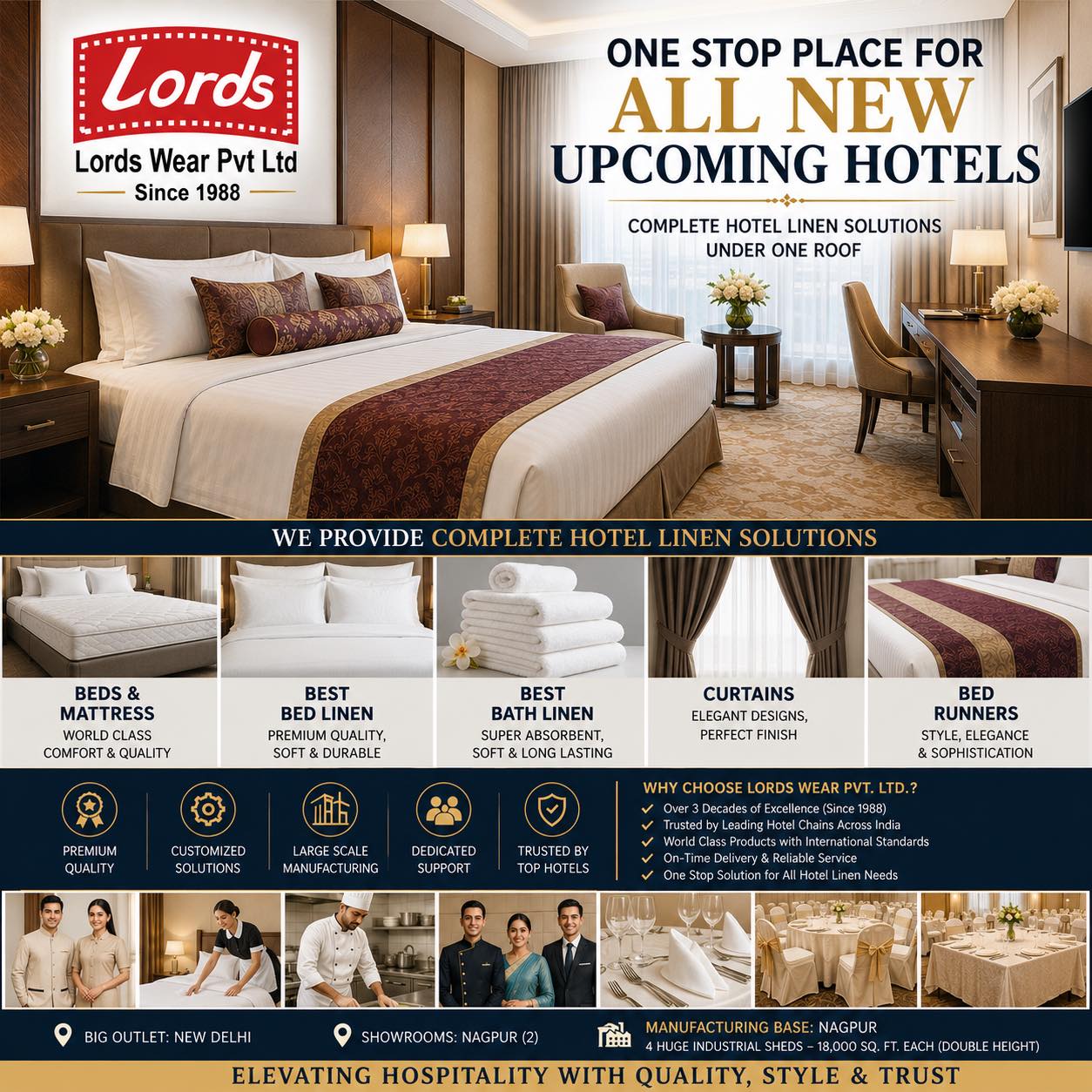 Lords Wear Pvt Ltd India Facebook ad: LORDS WEAR PVT LTD FULLY DEDICATED TO HOSPITALITY…