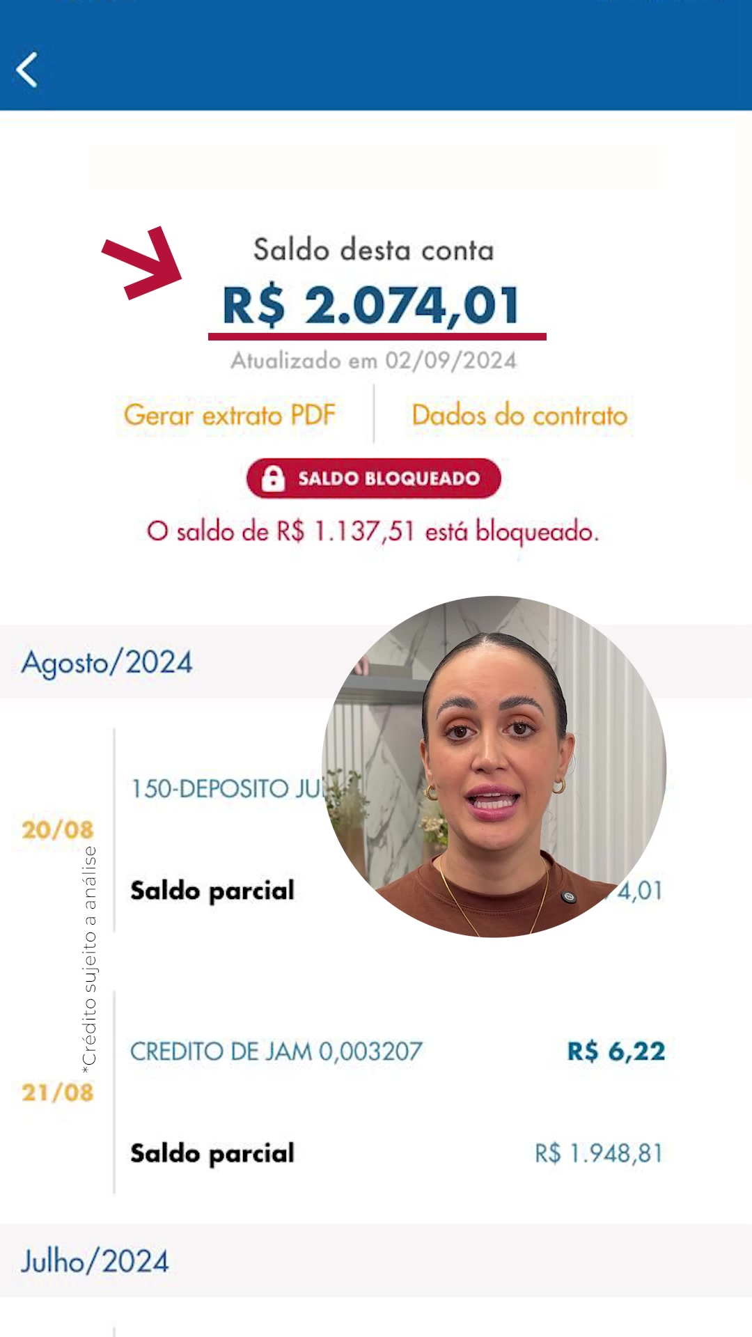 Tem Consignado Facebook ad from Jul 10, 2026