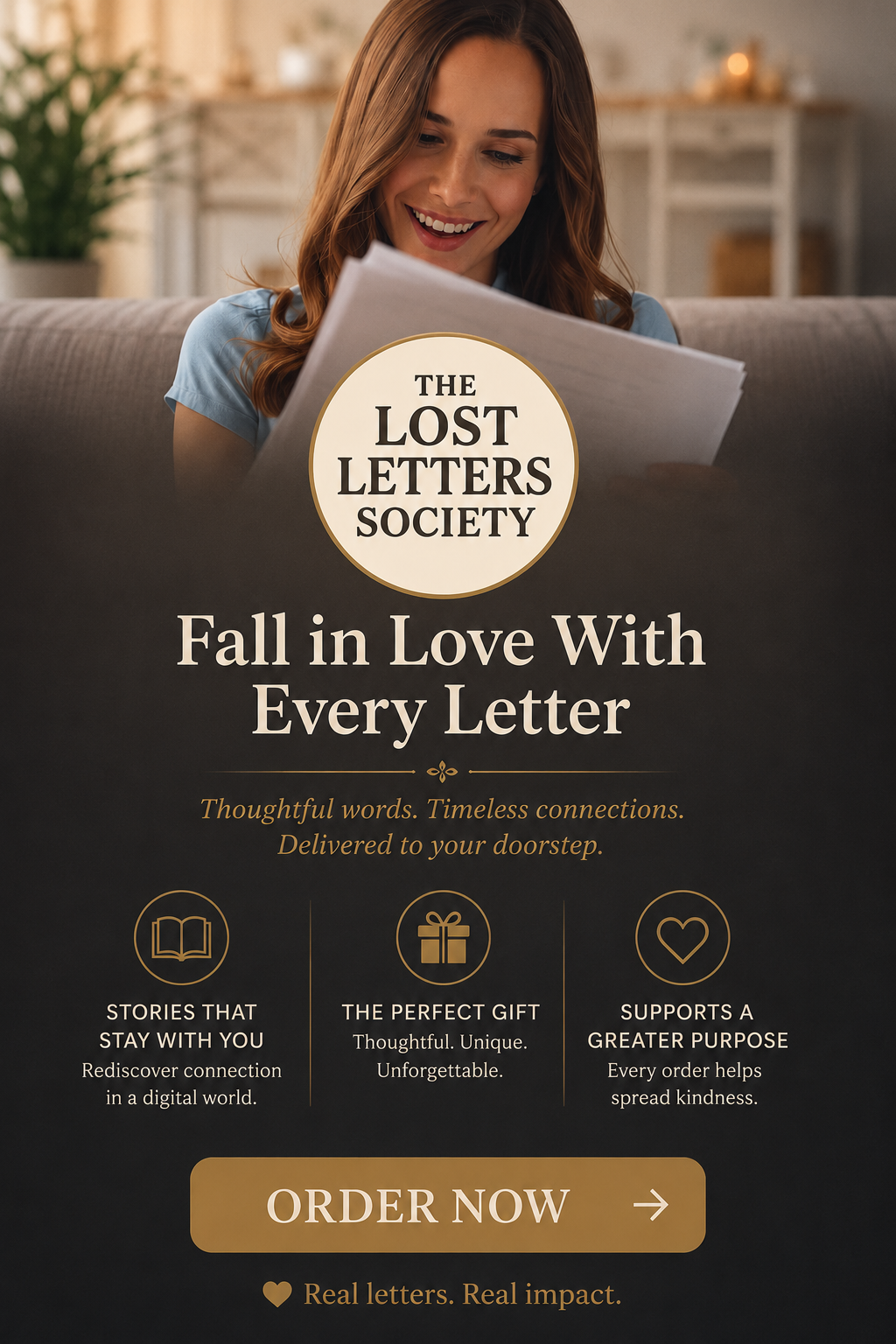 The Lost Letters Society Facebook ad from May 8, 2026