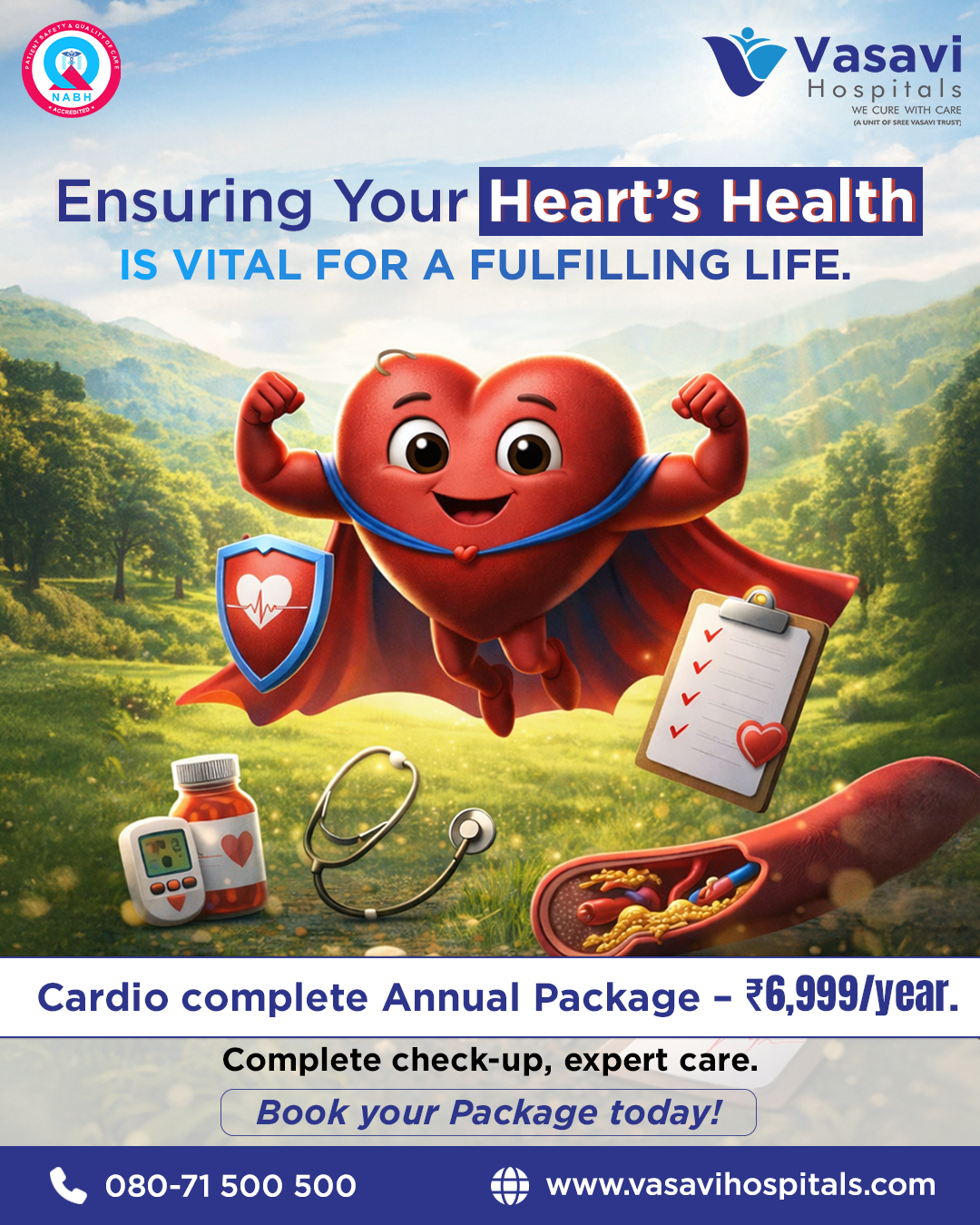 Vasavi Hospitals Facebook ad: Your Heart’s Health Matters Every Day!