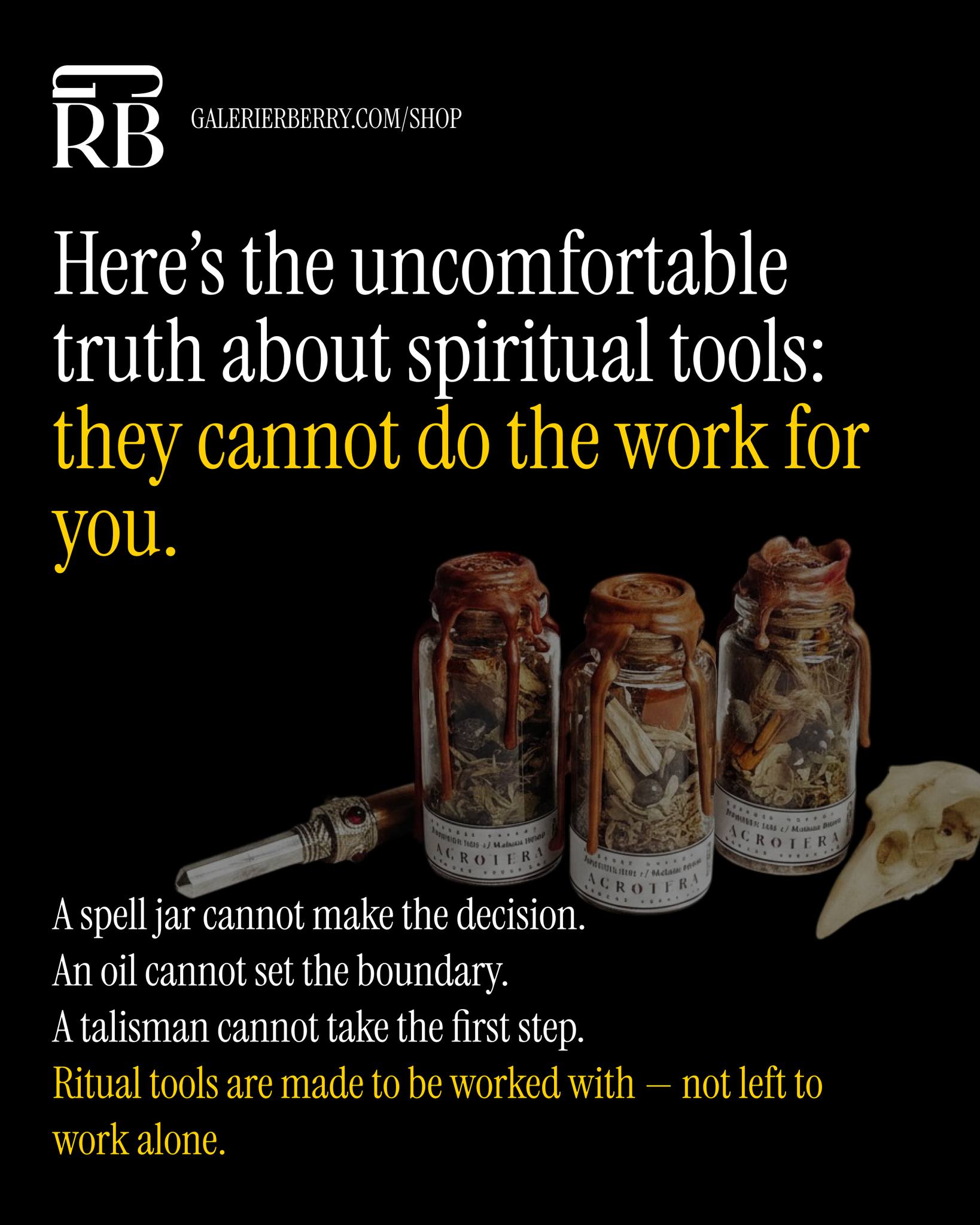 Galerie Rberry Facebook ad: There is a version of spiritual consumerism that…