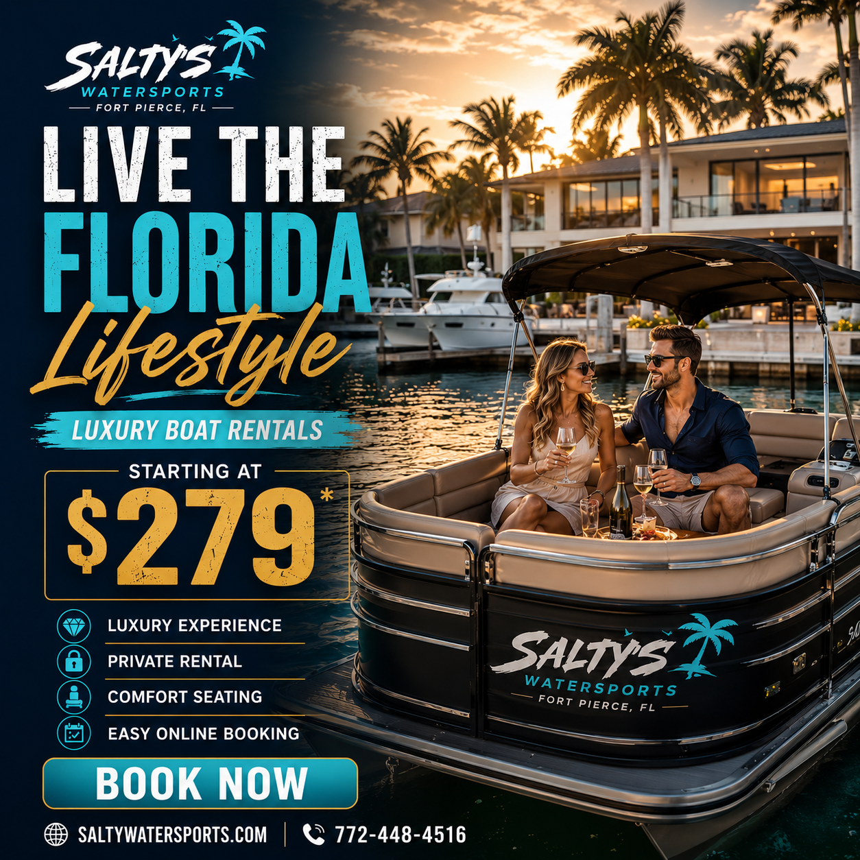 Salty’s Water Sports Boat & Jet Ski Rental Facebook ad