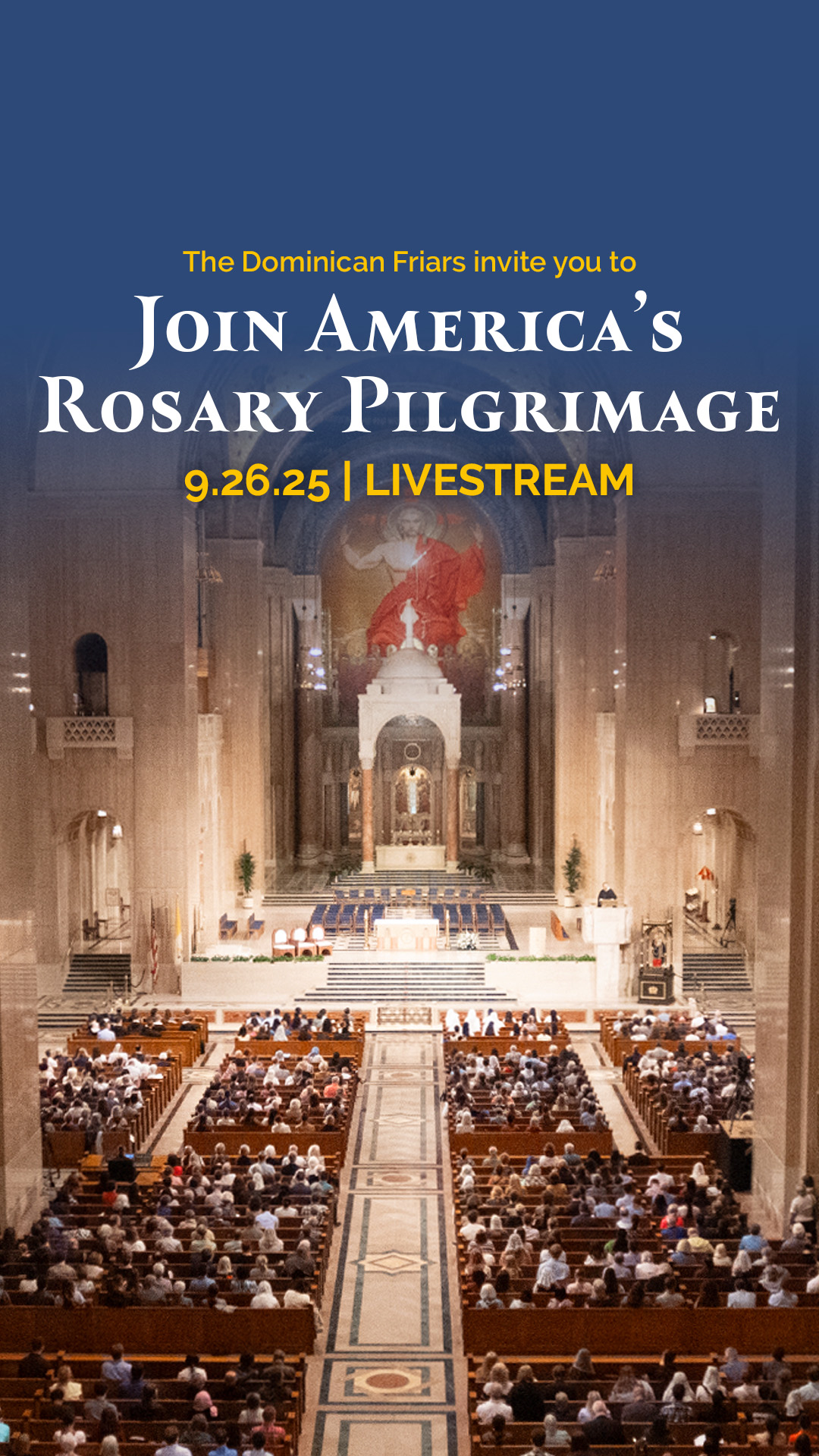 Dominican Rosary Pilgrimage Facebook ad: Pray the Rosary for Our Country