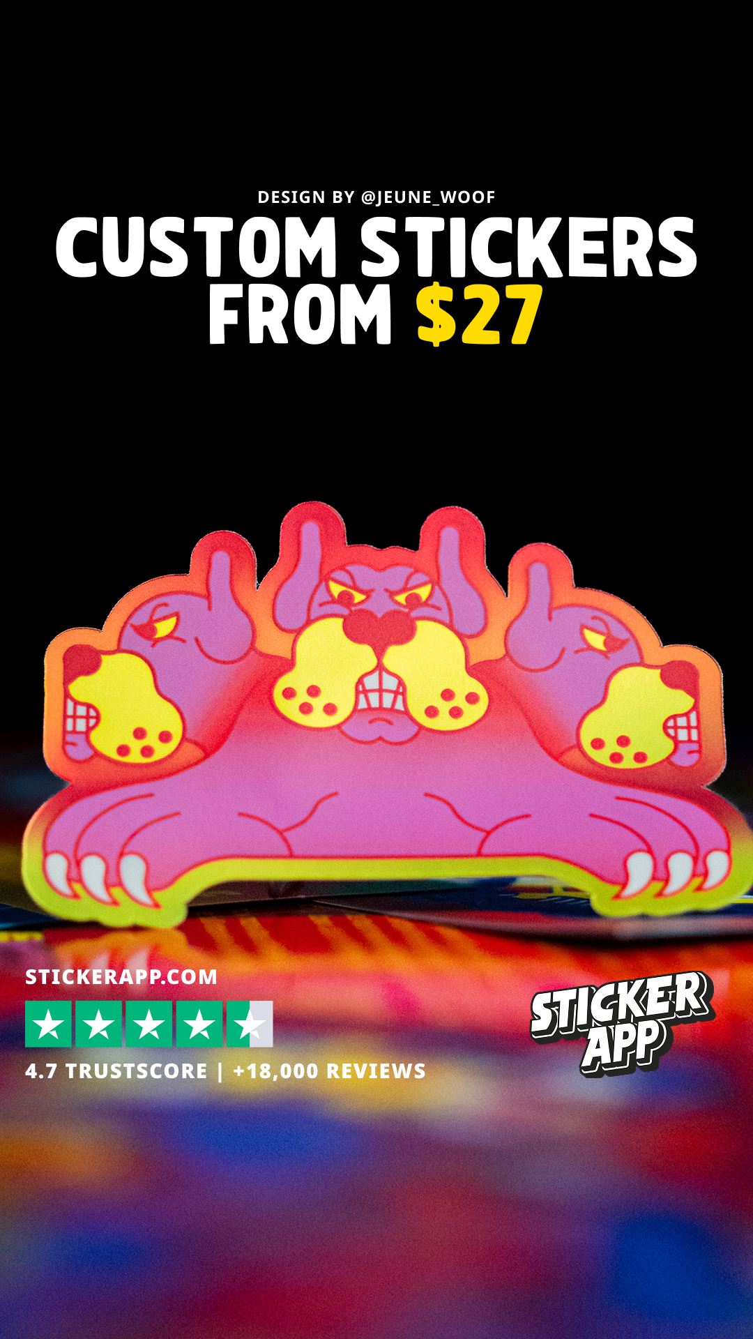 StickerApp Facebook ad