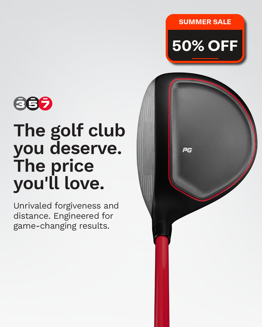 Performance Golf Facebook ad