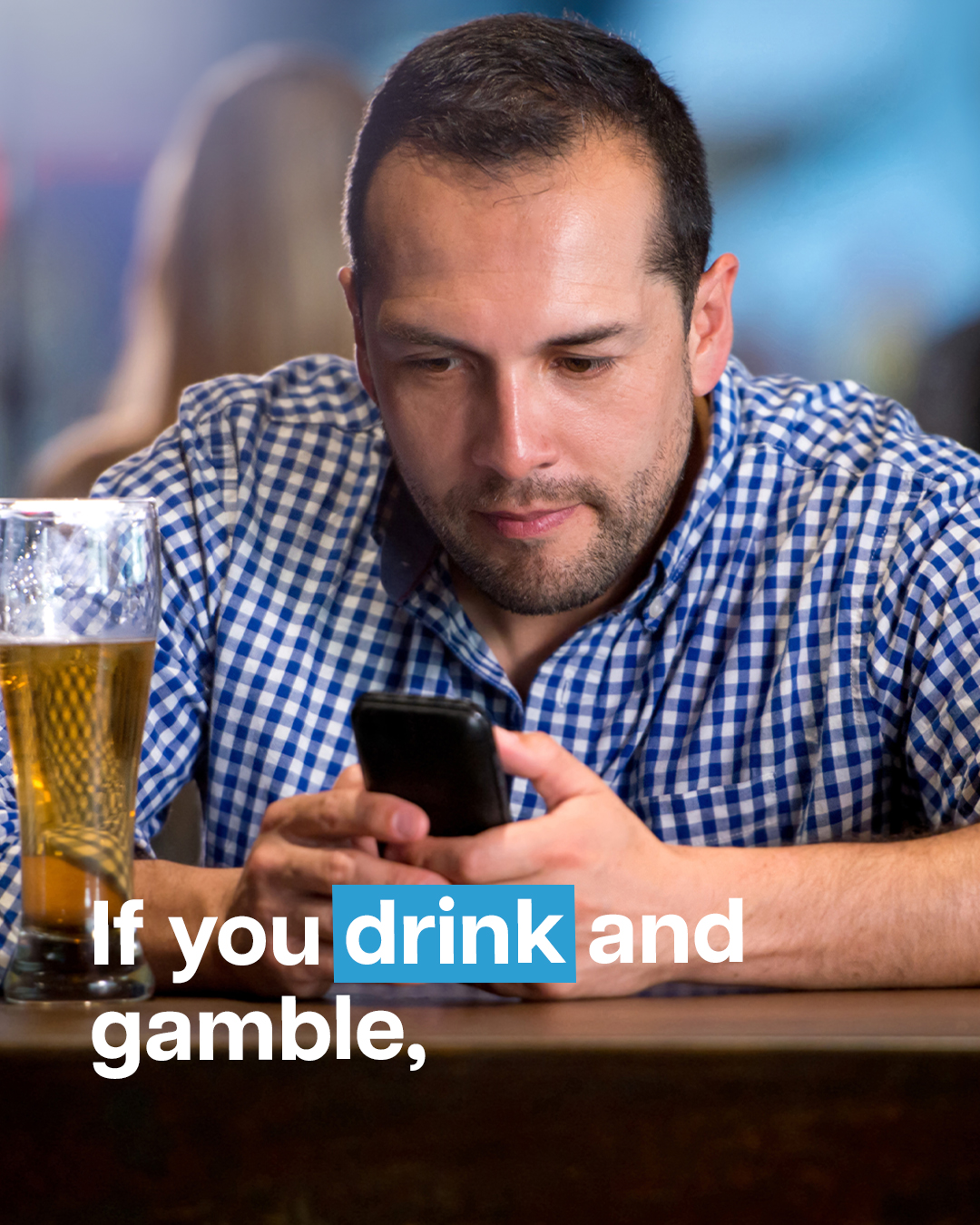 Gambler's Help Facebook ad: Is your gambling out of control when you…