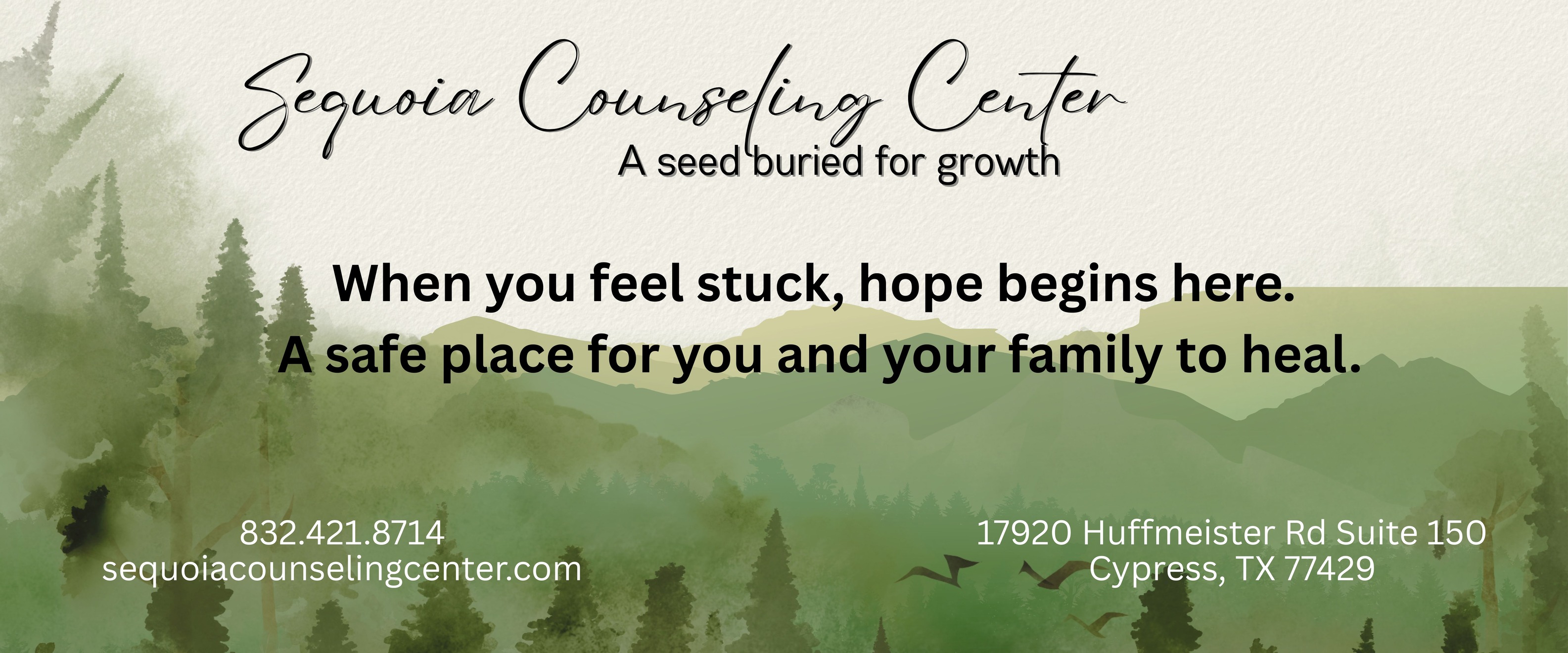 Sequoia Counseling Center Facebook ad: It's time to get unstuck.