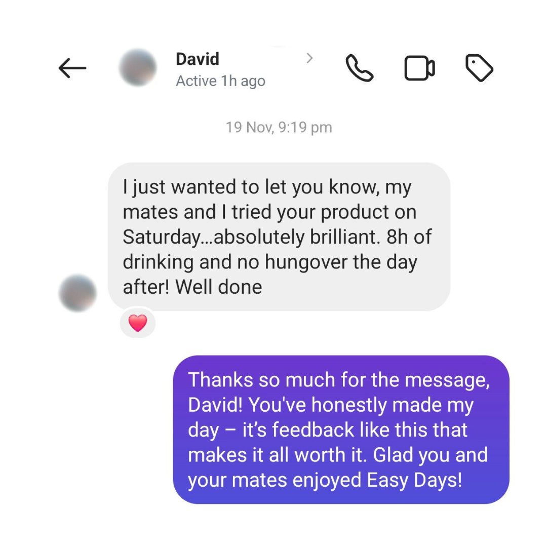 Easy Days Facebook ad
