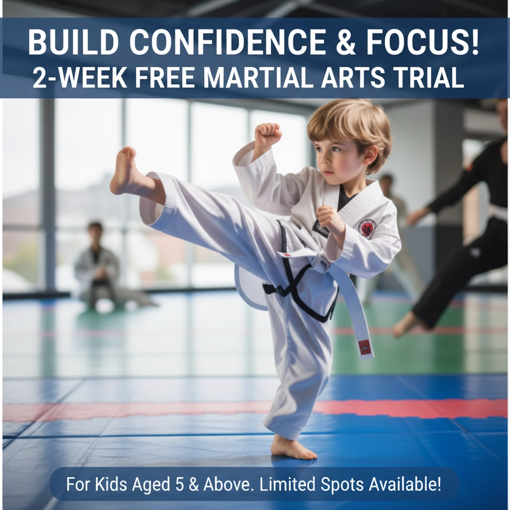 Lodi's Best Fitness and Kickboxing Center Facebook ad: 2 WEEK FREE TRIAL for KIDS
