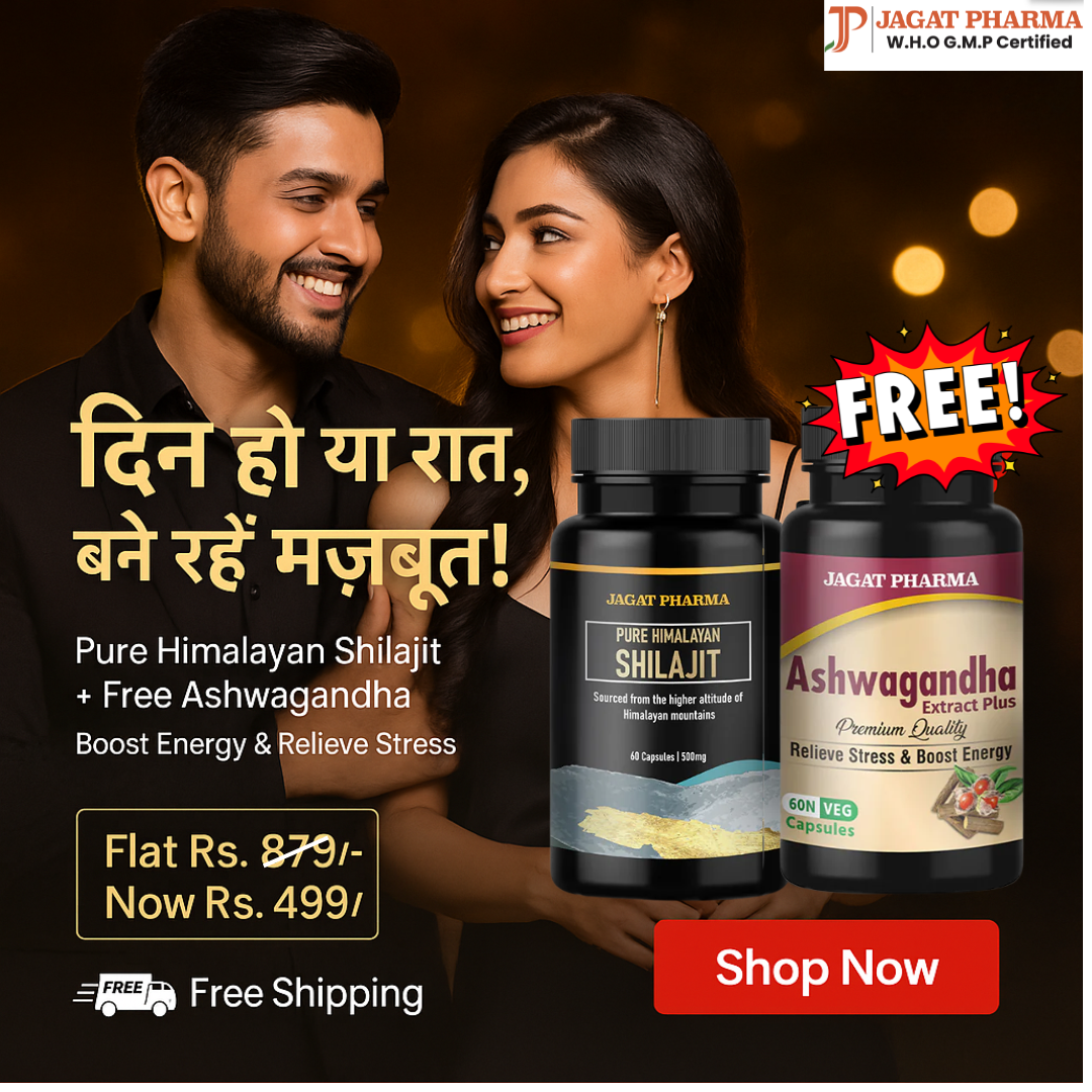 Jagat Pharma Online Facebook ad: Pure Himalayan Shilajit Capsules