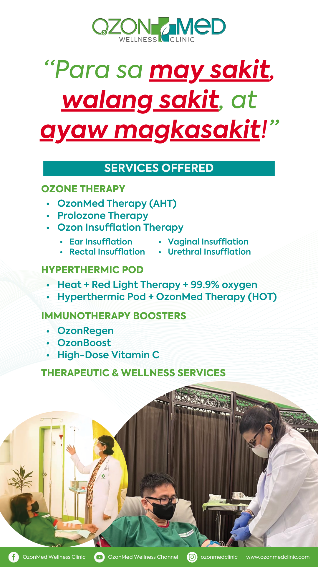 OzonMed Wellness Clinic - Bacolod City Facebook ad from Mar 25, 2026