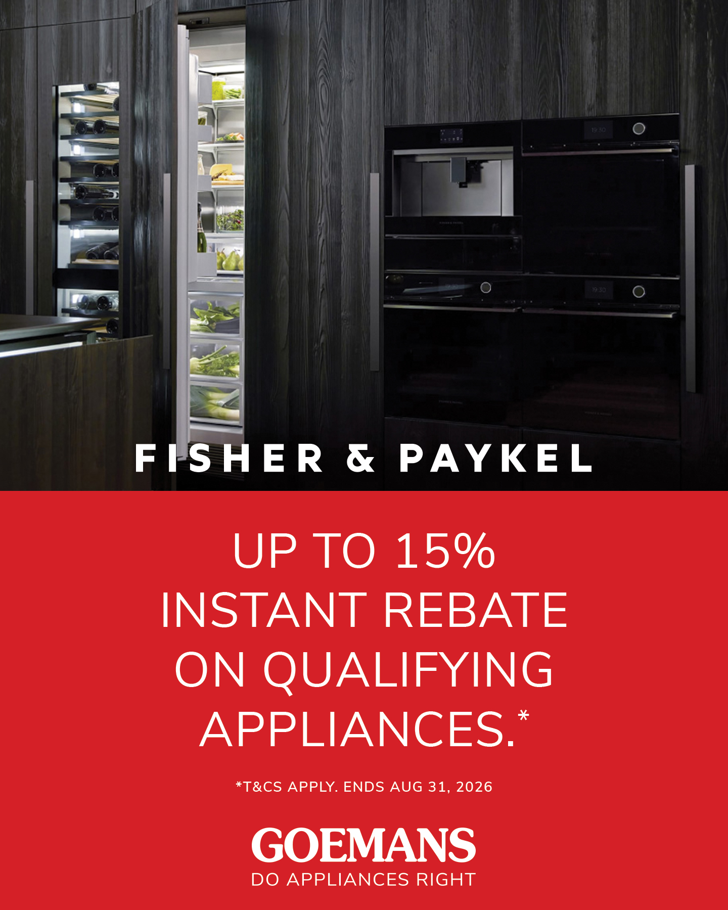 Goemans Appliances Facebook ad from May 6, 2026