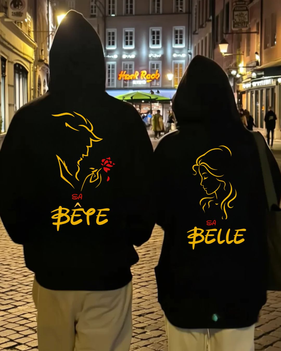 4anmalove Facebook ad: Le hoodie de couple parfait à offrir