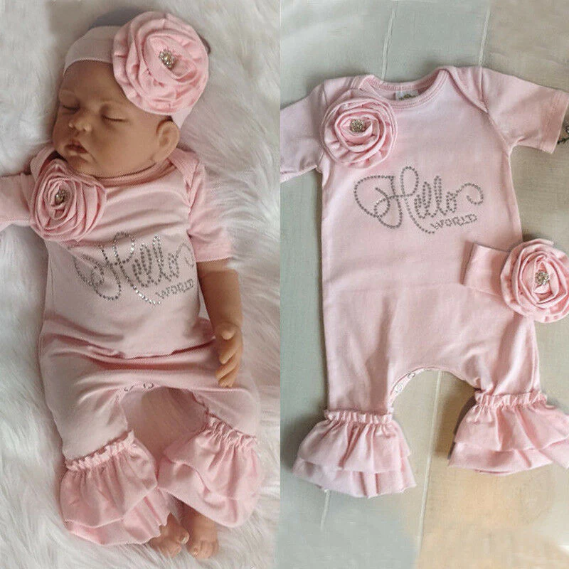 Elite Outlet Store Facebook ad: Newborn Baby Girl Flower Clothes Set, Elite Outlet Store