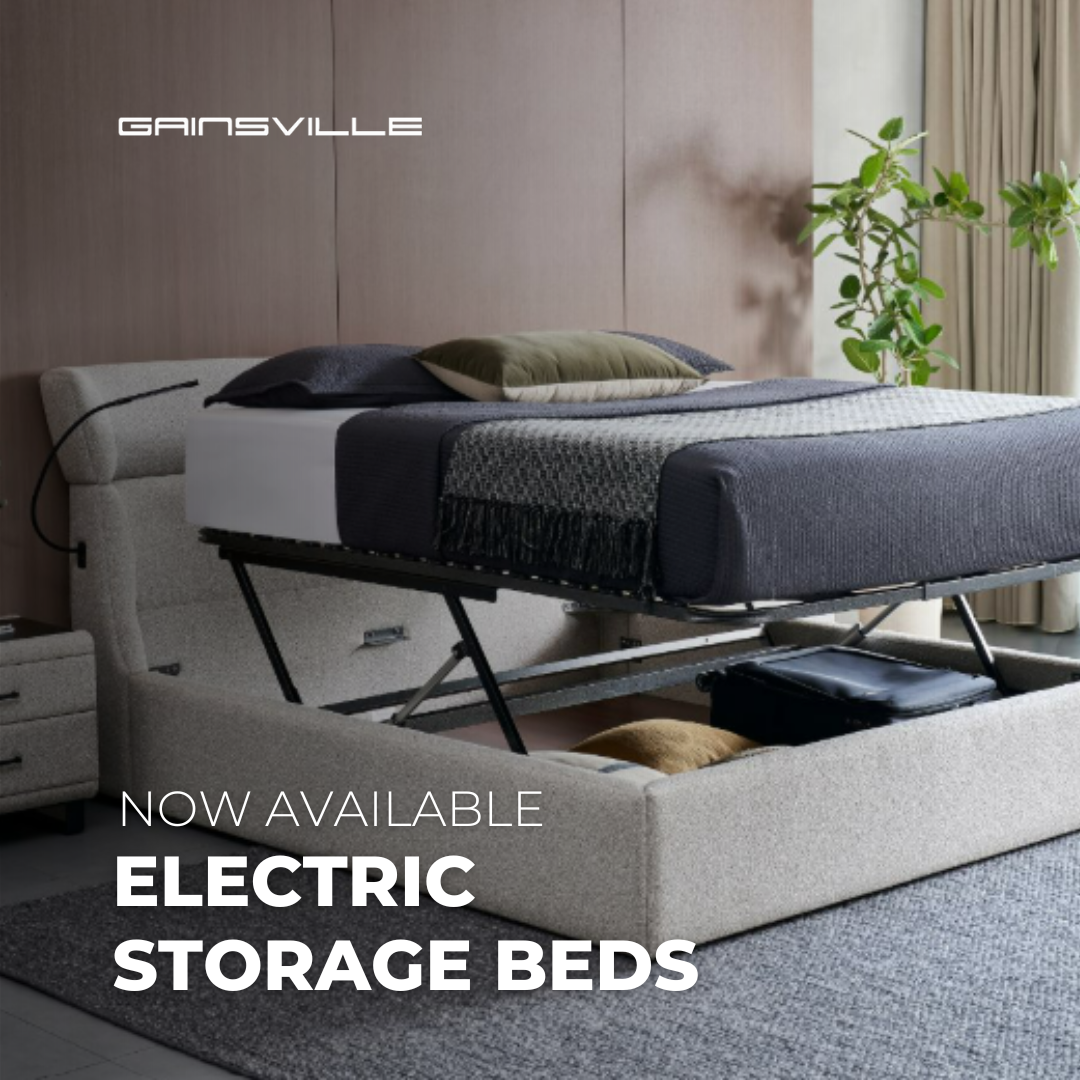 Gainsville Facebook ad: Discover electric storage beds with easy-lift access and…