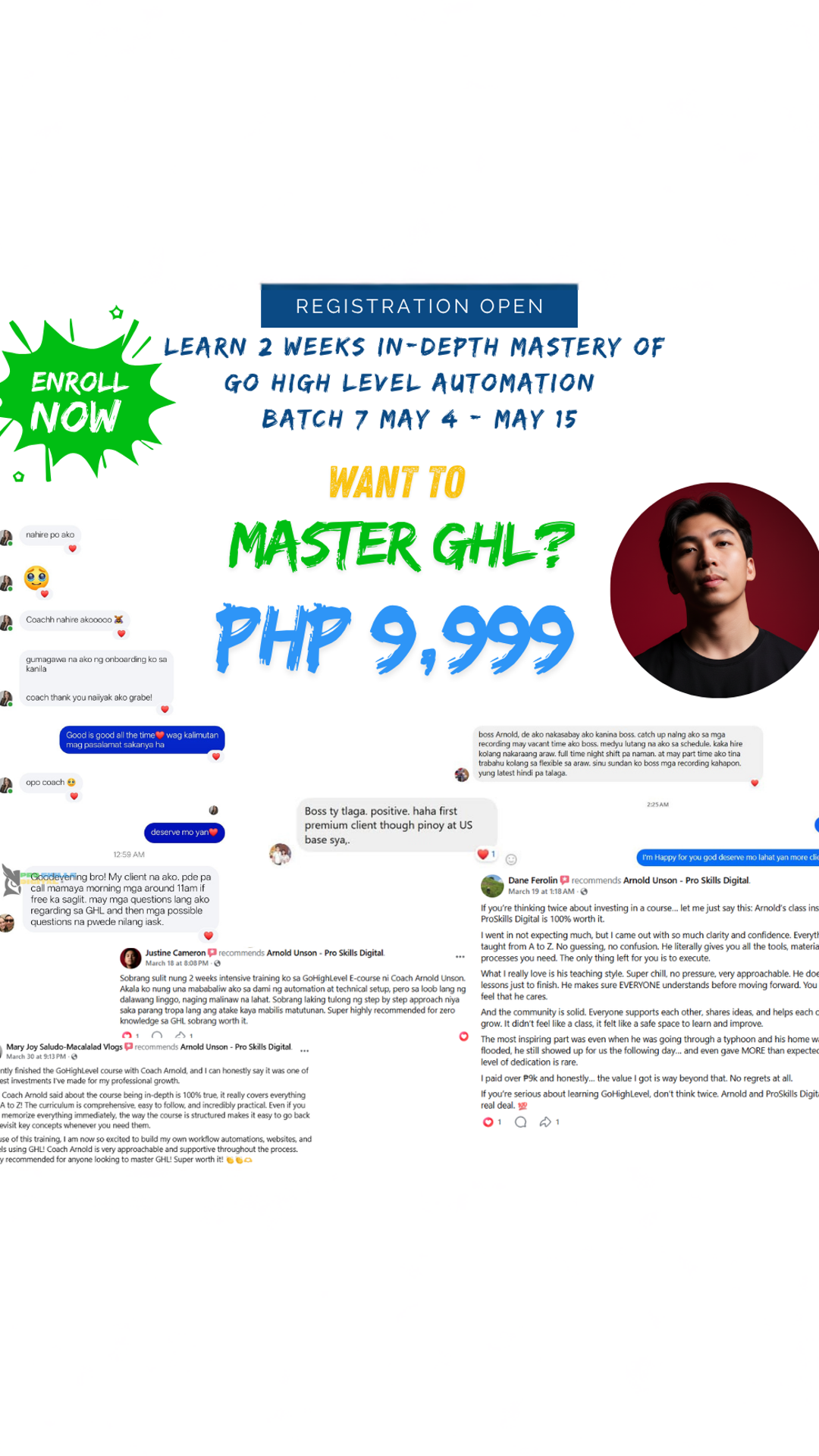 Arnold Unson - Pro Skills Digital Facebook ad: From ZERO to earning $10/hour FULL-TIME