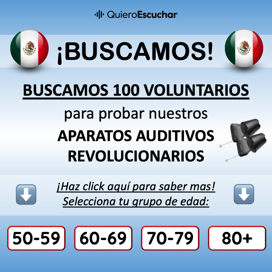 QuieroEscuchar Facebook ad: ¡BUSCAMOS 100 PERSONAS!