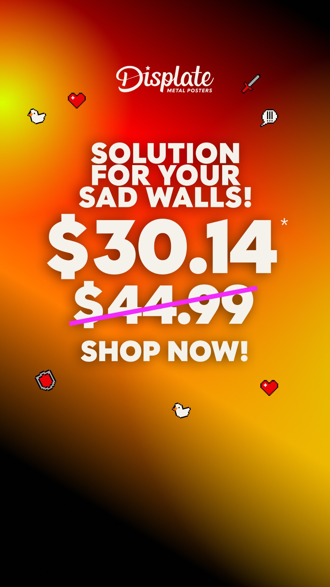 Displate Facebook ad