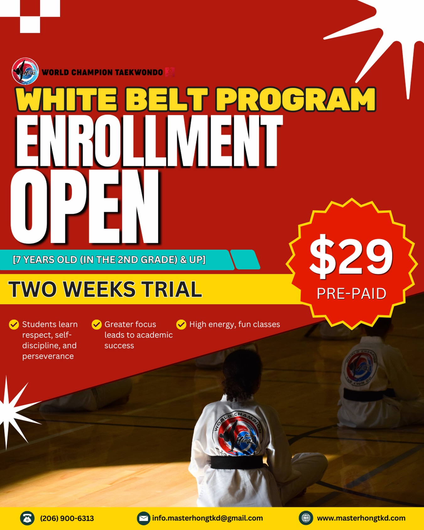 Master Hong's World Champion Taekwondo Facebook ad: Martial arts | Master Hong's World Champion Taekwondo |…