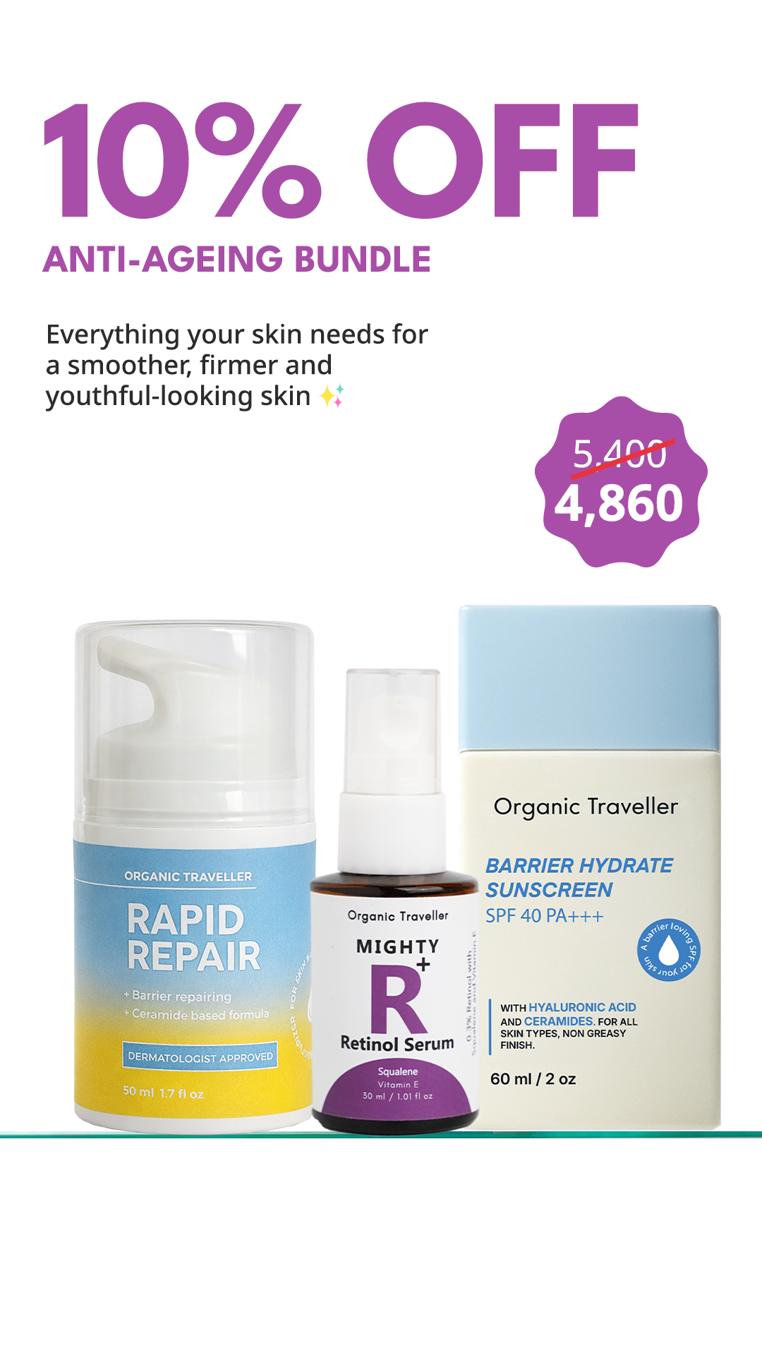 Organic Traveller - Skincare Facebook ad