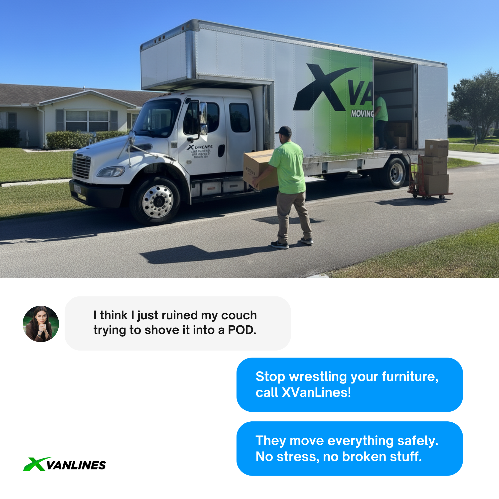 X VAN LINES LLC Facebook ad
