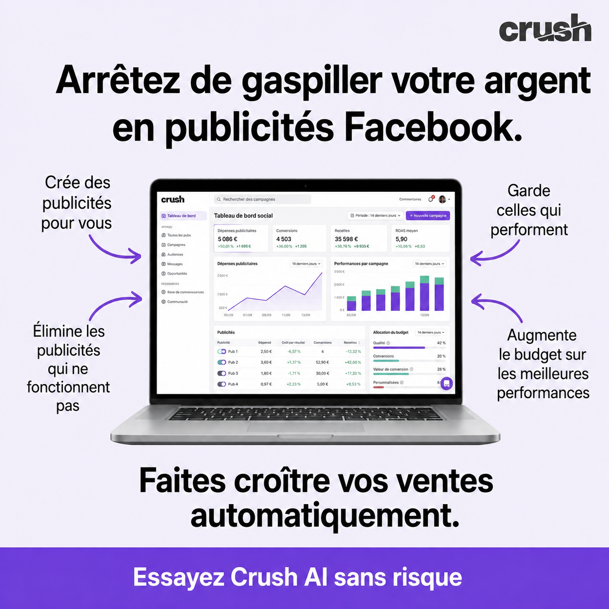 trycrush.ai Facebook ad