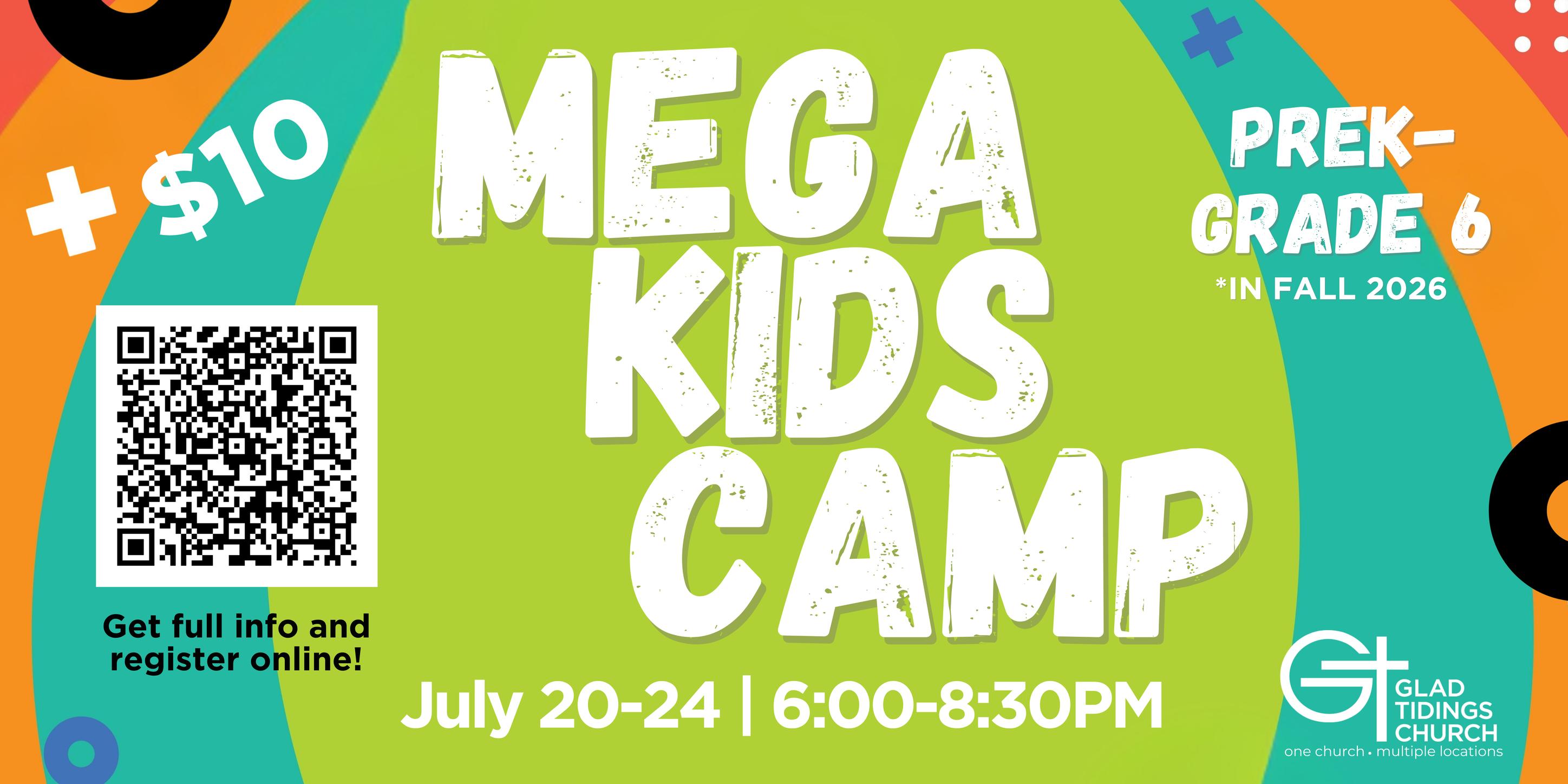 Glad Tidings Church Dunkirk Facebook ad: Mega Kids Camp