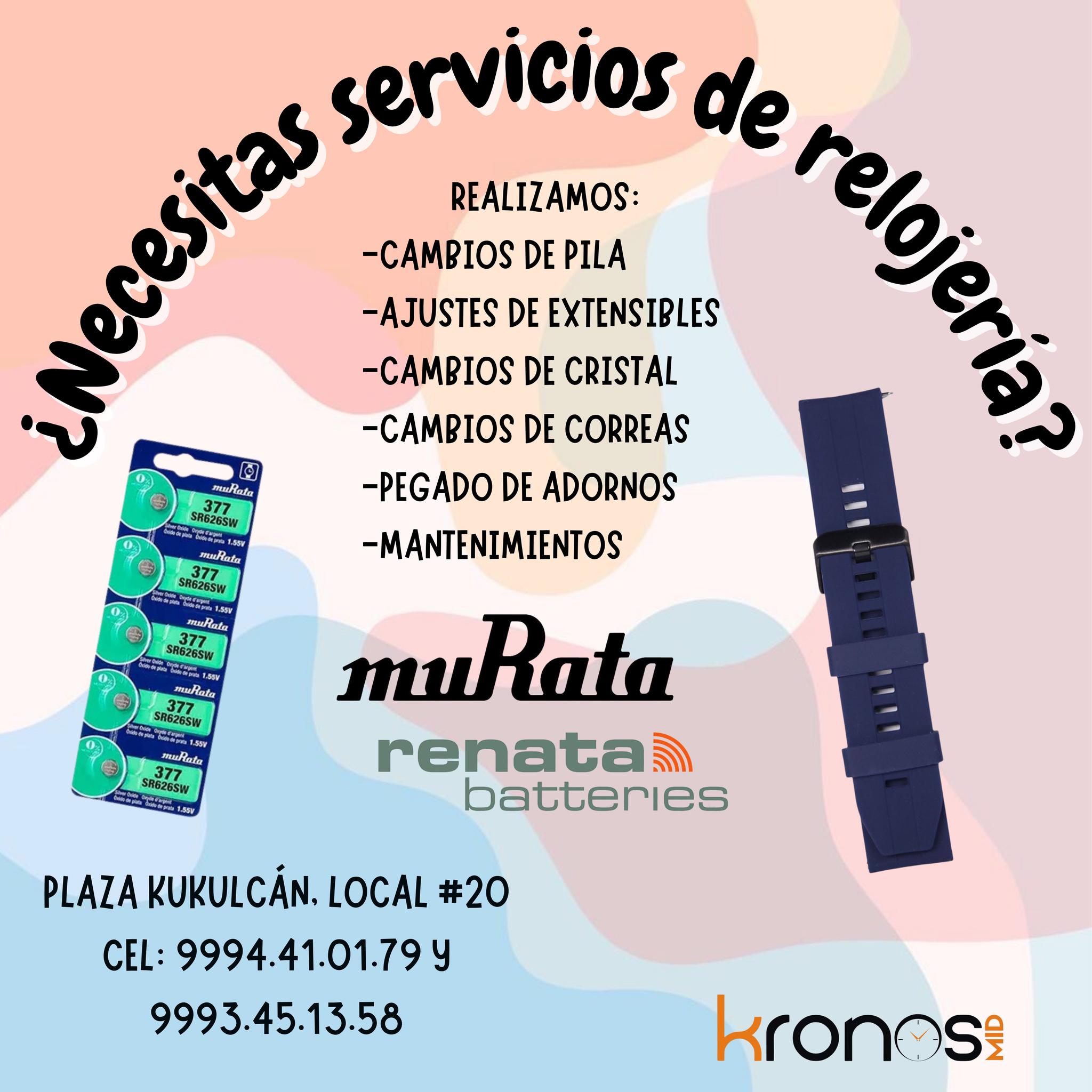 Kronos mid Facebook ad: SERVICIOS DE RELOJERÍA GENERAL