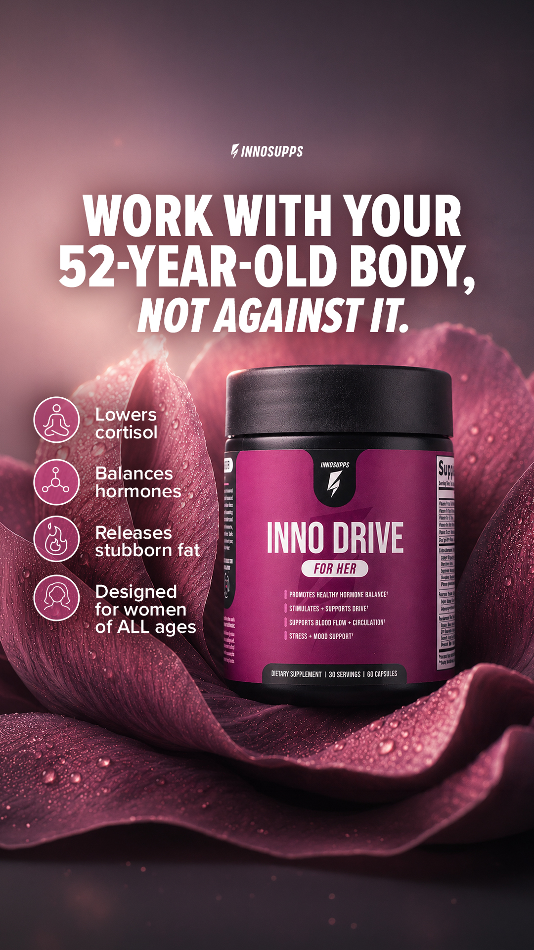 Inno Drive: For Her by Inno Supps Facebook ad from Jun 24, 2026