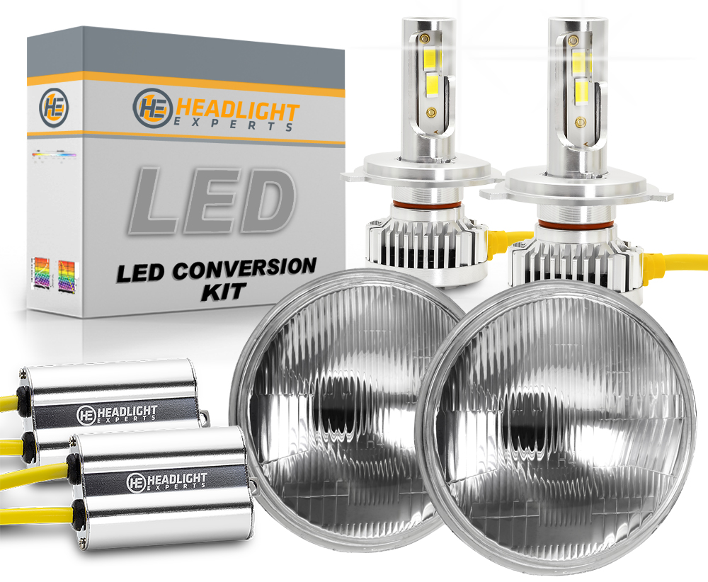 Headlight Experts Facebook ad: Real Glass Direct Fit LED Sealed Beam Conversion…