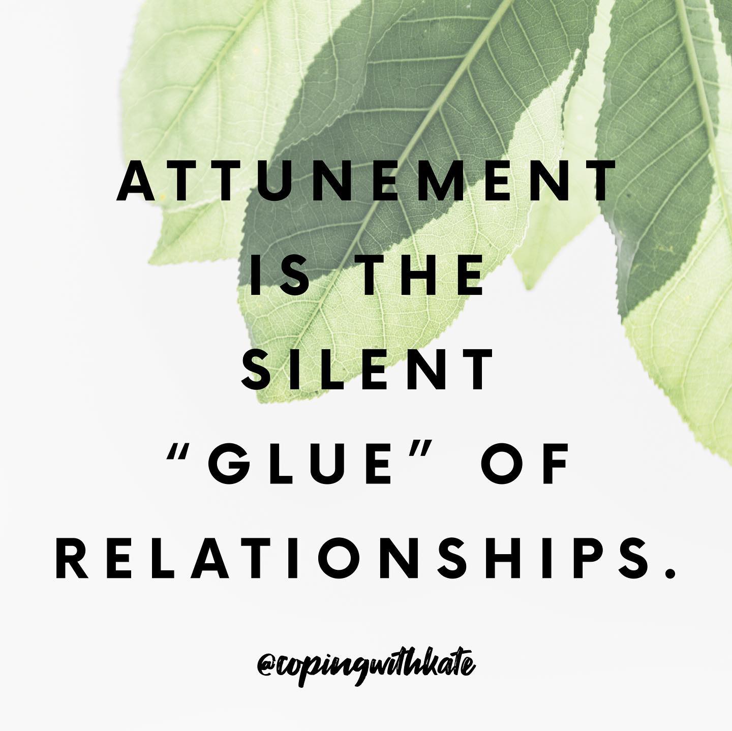 copingwithkate Facebook ad: Attunement - we don’t often talk about it…
