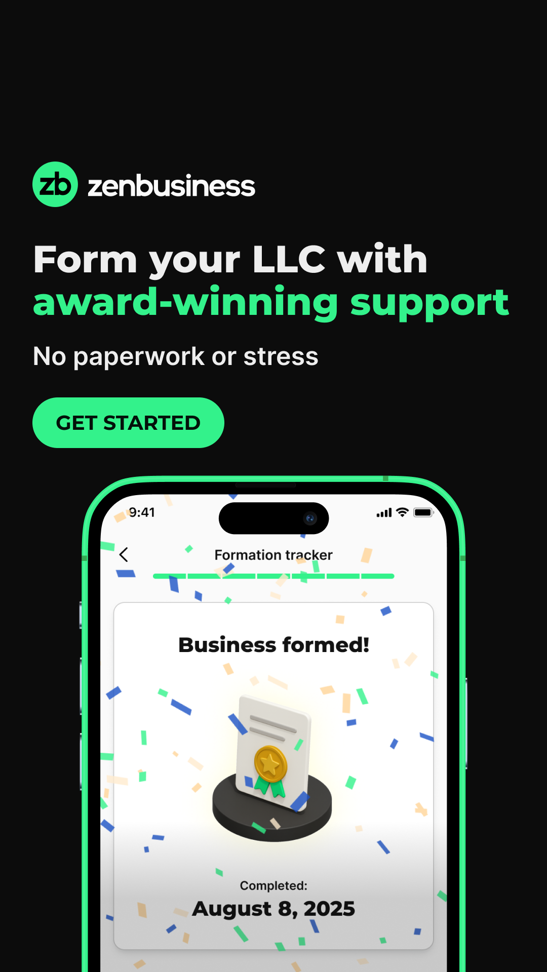 ZenBusiness Facebook ad