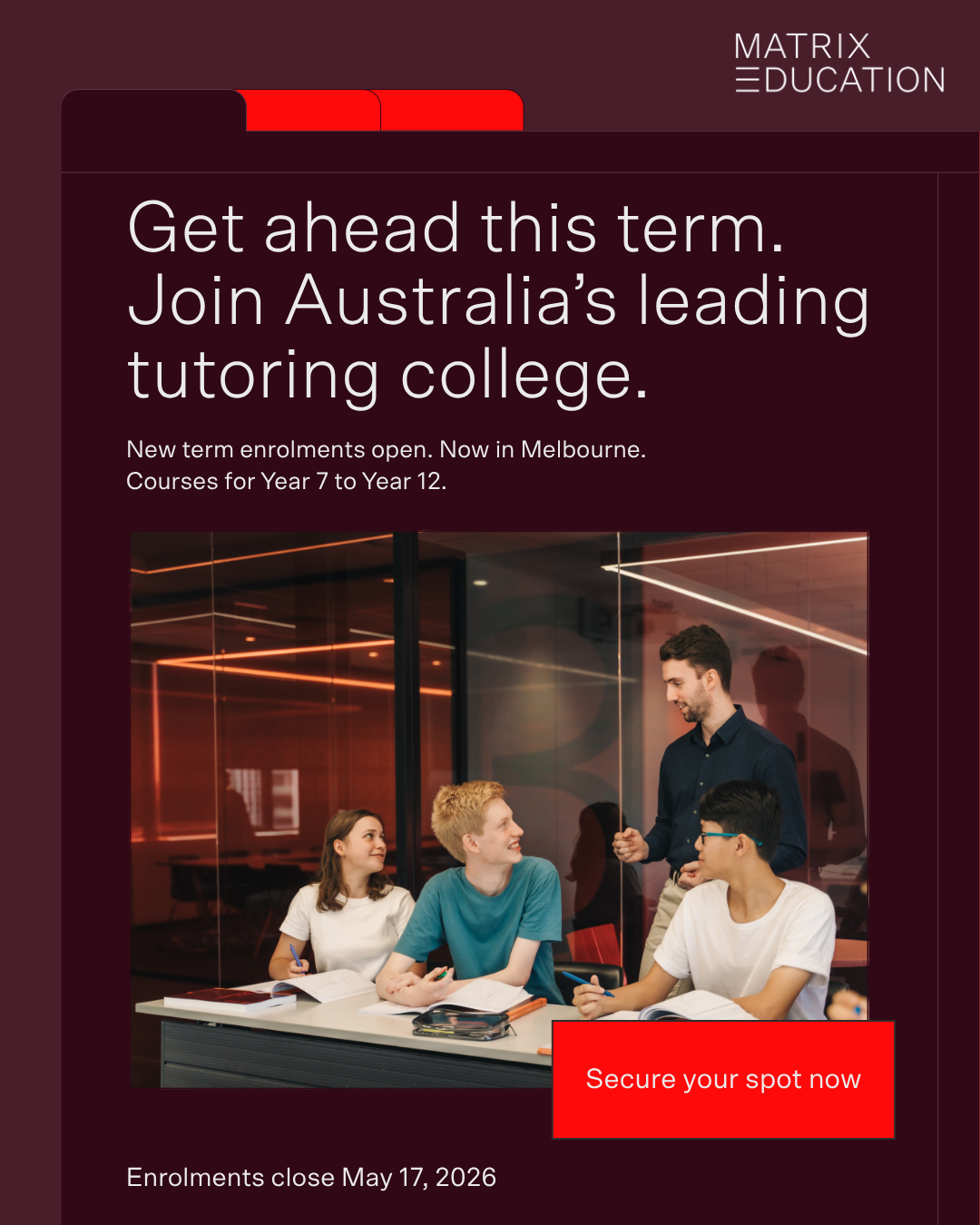 Matrix Education Facebook ad