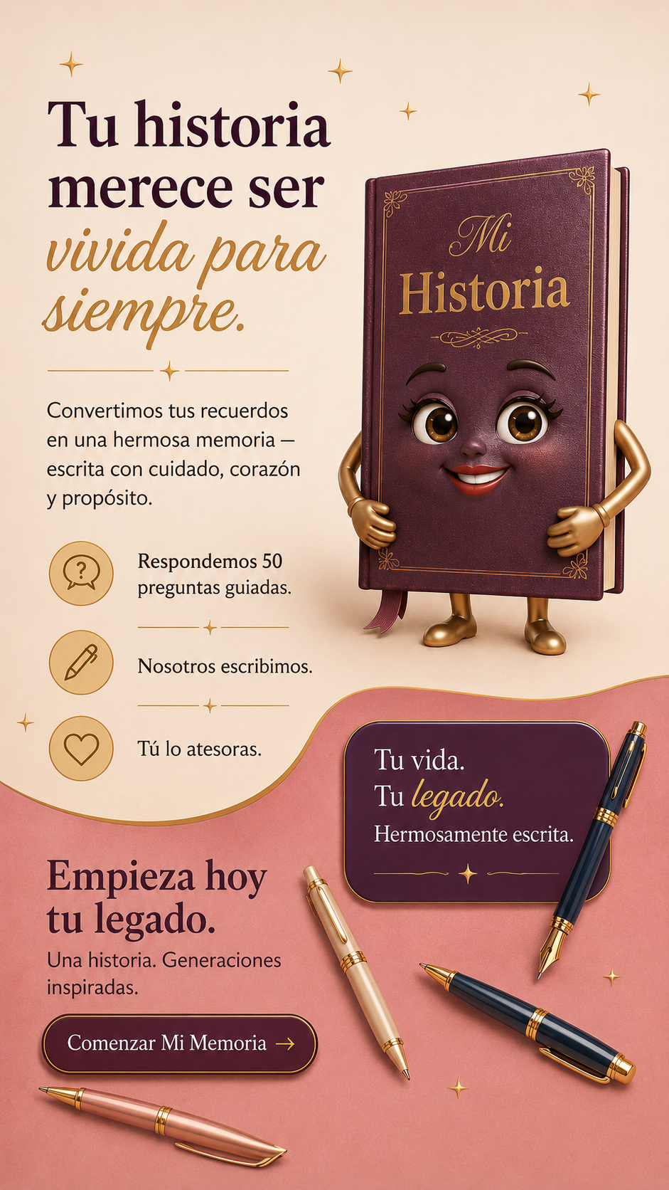 Memowrite Facebook ad