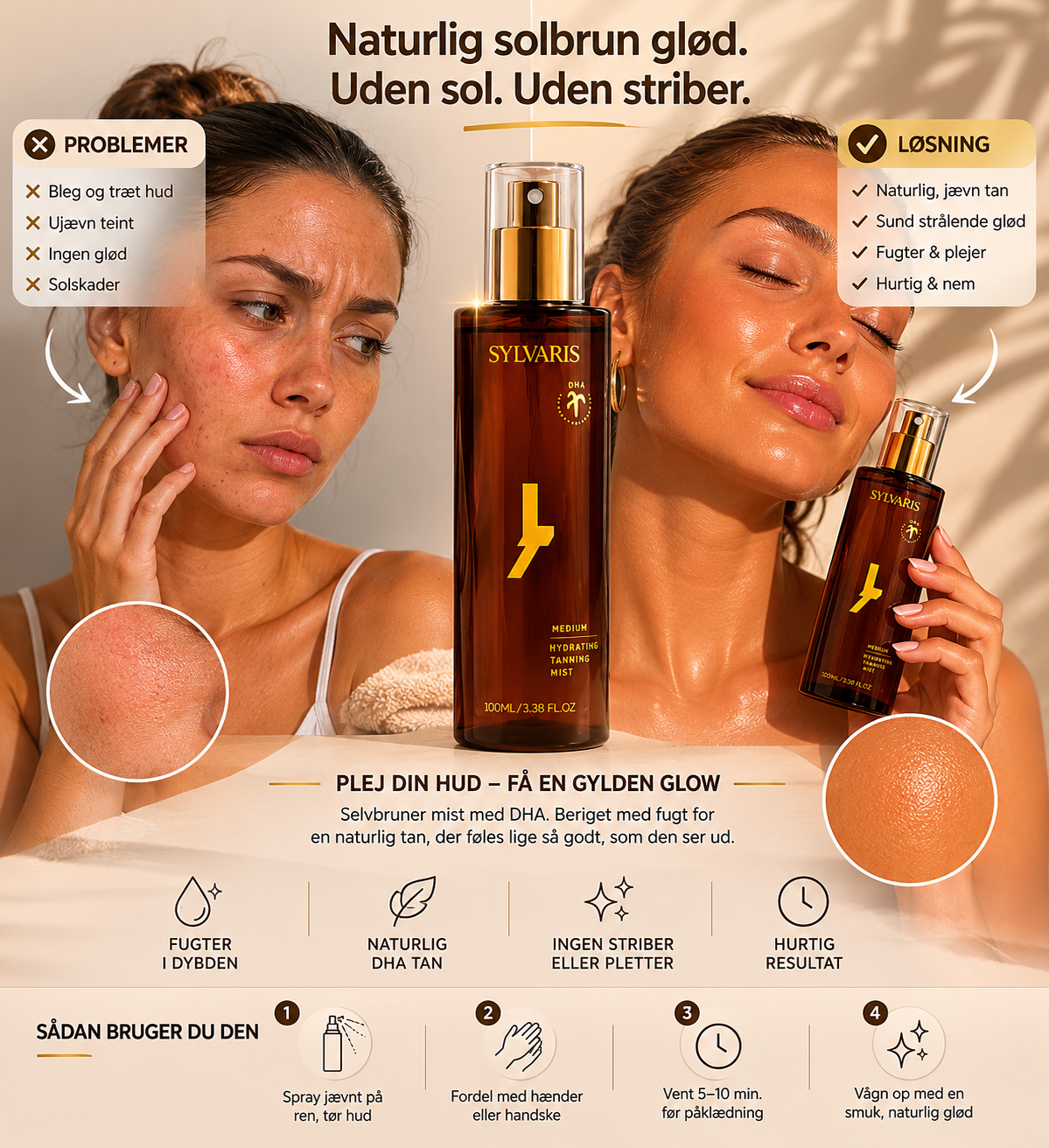 Sylvaris Facebook ad: Facial Tanning Mist