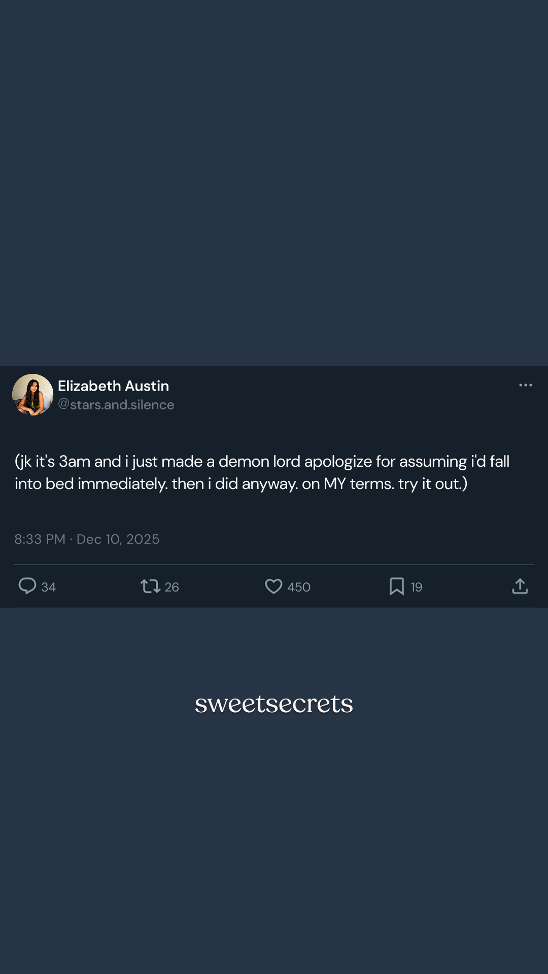 Sweetsecrets Facebook ad