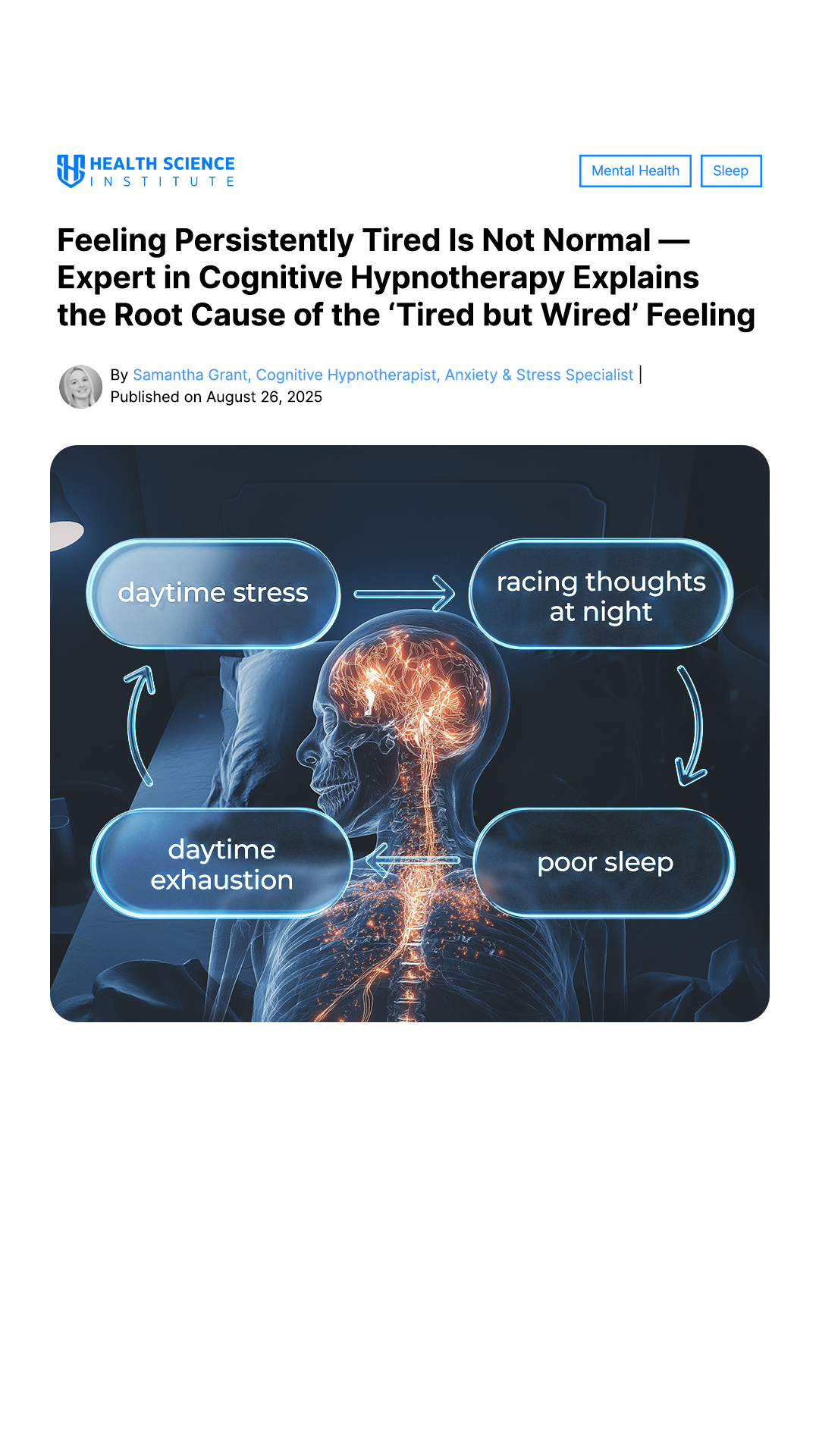 Samantha Grant Hypnotherapy Facebook ad
