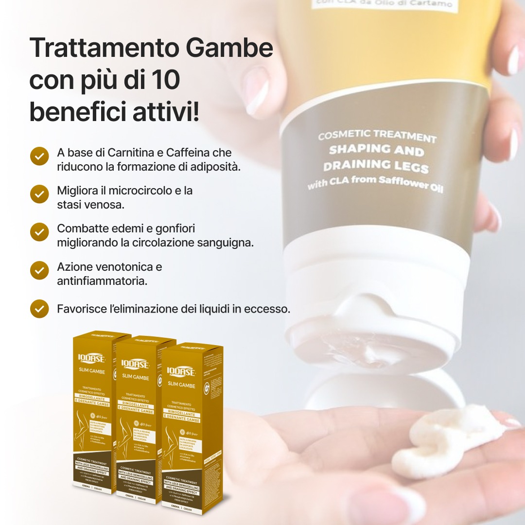 Iodase Cosmetics Facebook ad: Il segreto per gambe toniche