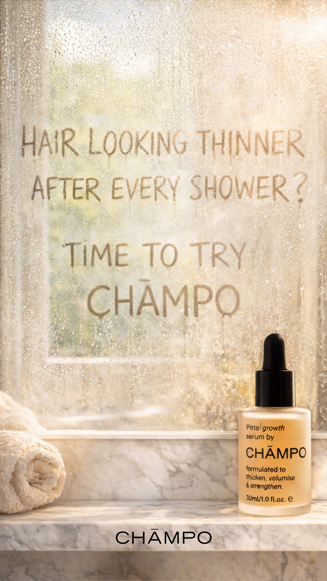 Chāmpo Haircare Facebook ad