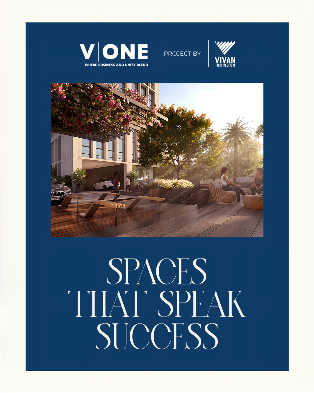 Vivan Infrastructure Facebook ad: At V|One, every square foot is a step…