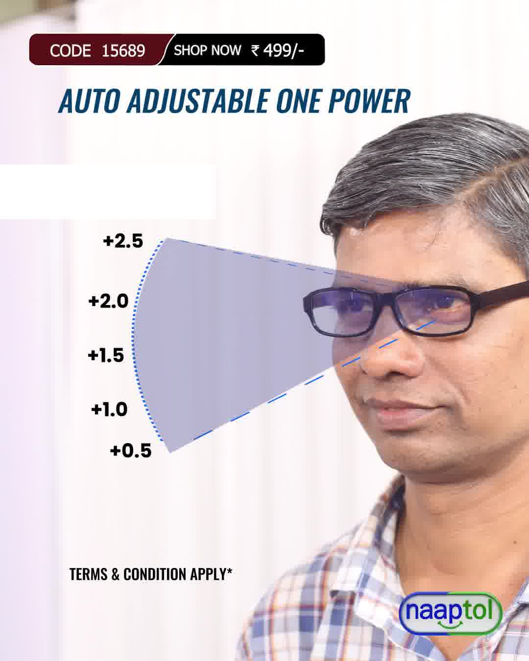 Apparel & Accessories MOS Facebook ad: Adjust to Perfect Vision Instantly, No Prescription Needed