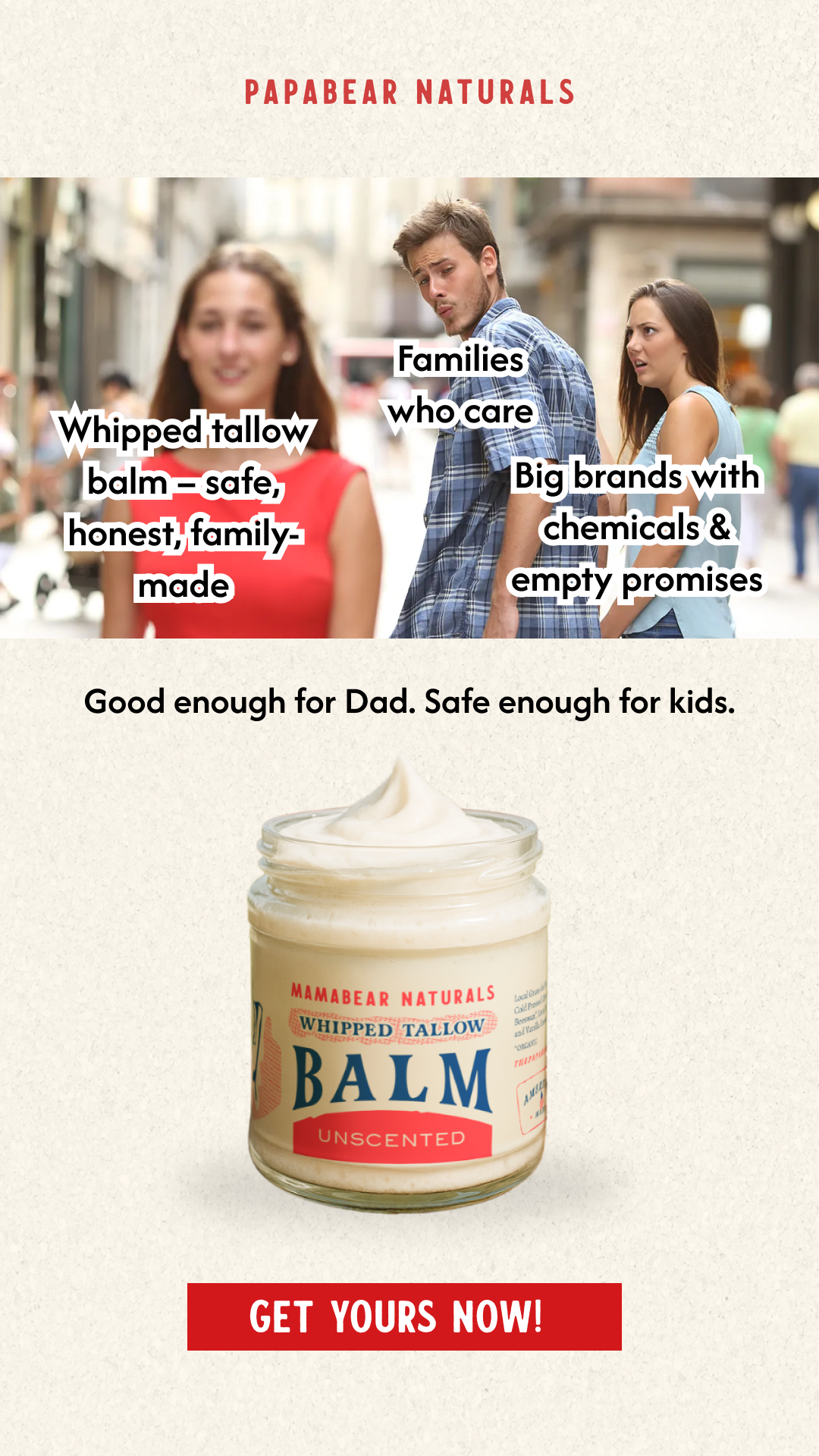 Papabear Naturals Facebook ad
