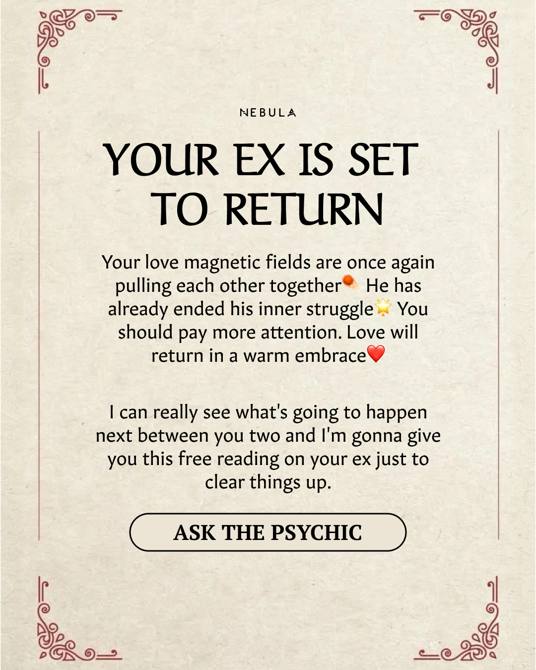 Your Relationship Advisor Facebook ad