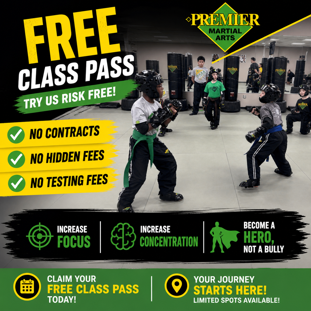 Premier Martial Arts Facebook ad