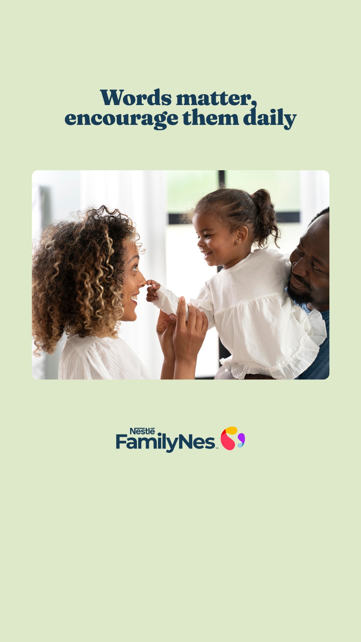 Nestlé FamilyNes Zambia Facebook ad: Explore more words to build your child’s character