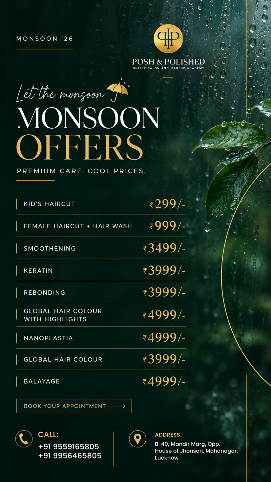 Posh & Polished Unisex Salon & Academy Facebook ad from Jul 8, 2026