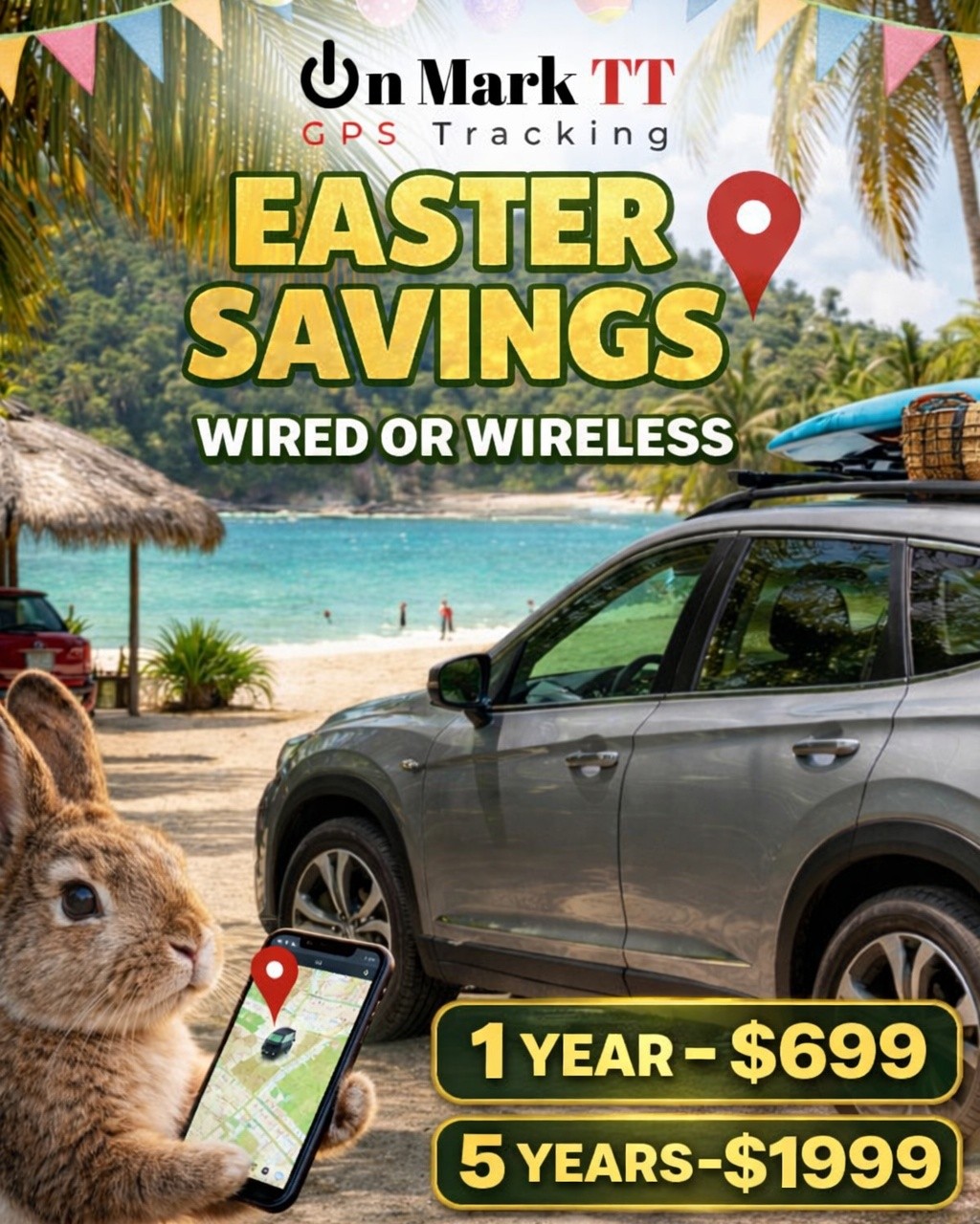 On Mark TT Facebook ad: EASTER SAVINGS ARE LIVE