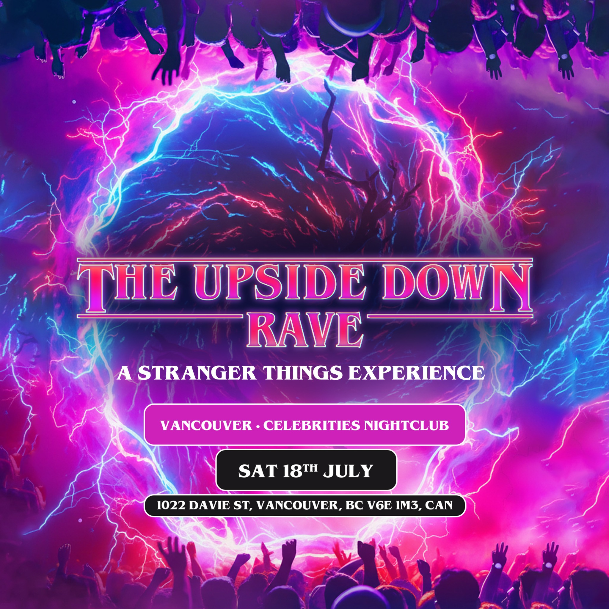 The Upside Down Rave Facebook ad: The Upside Rave Is Coming To Vancouver!