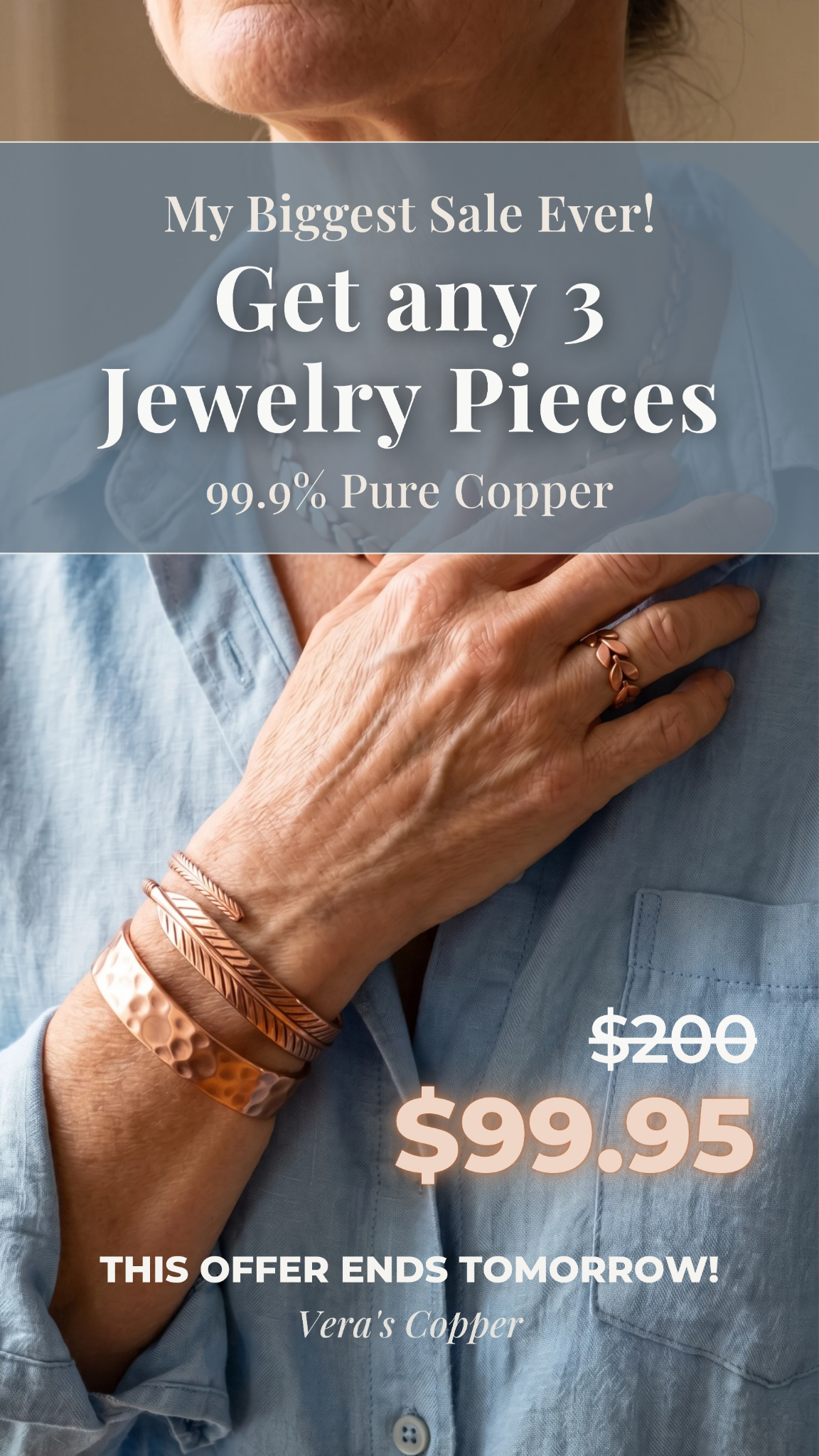 Vera’s Copper Jewelry Facebook ad